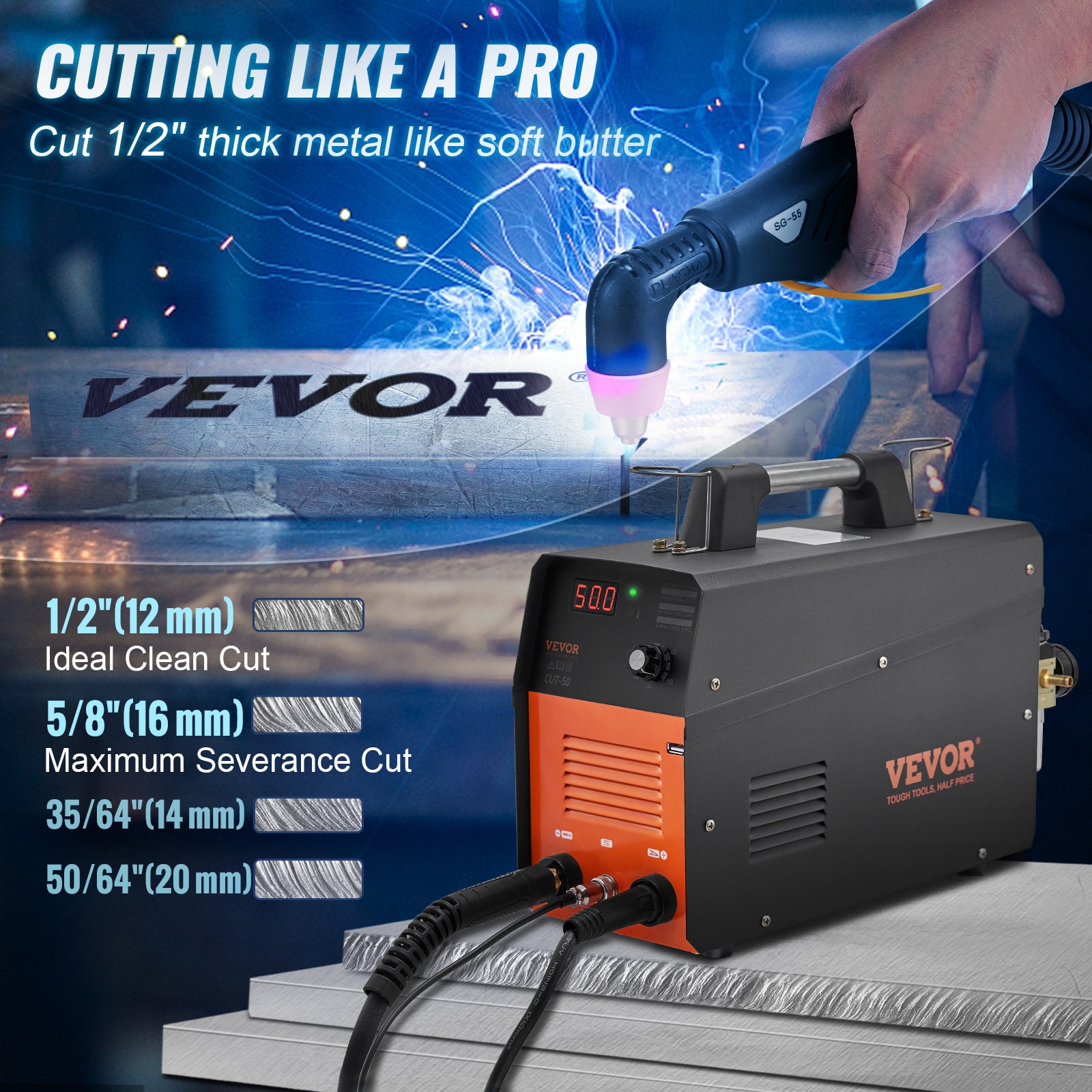 VEVOR DLZ50A110220V95JLV5 Plasma-Cutters - View #3