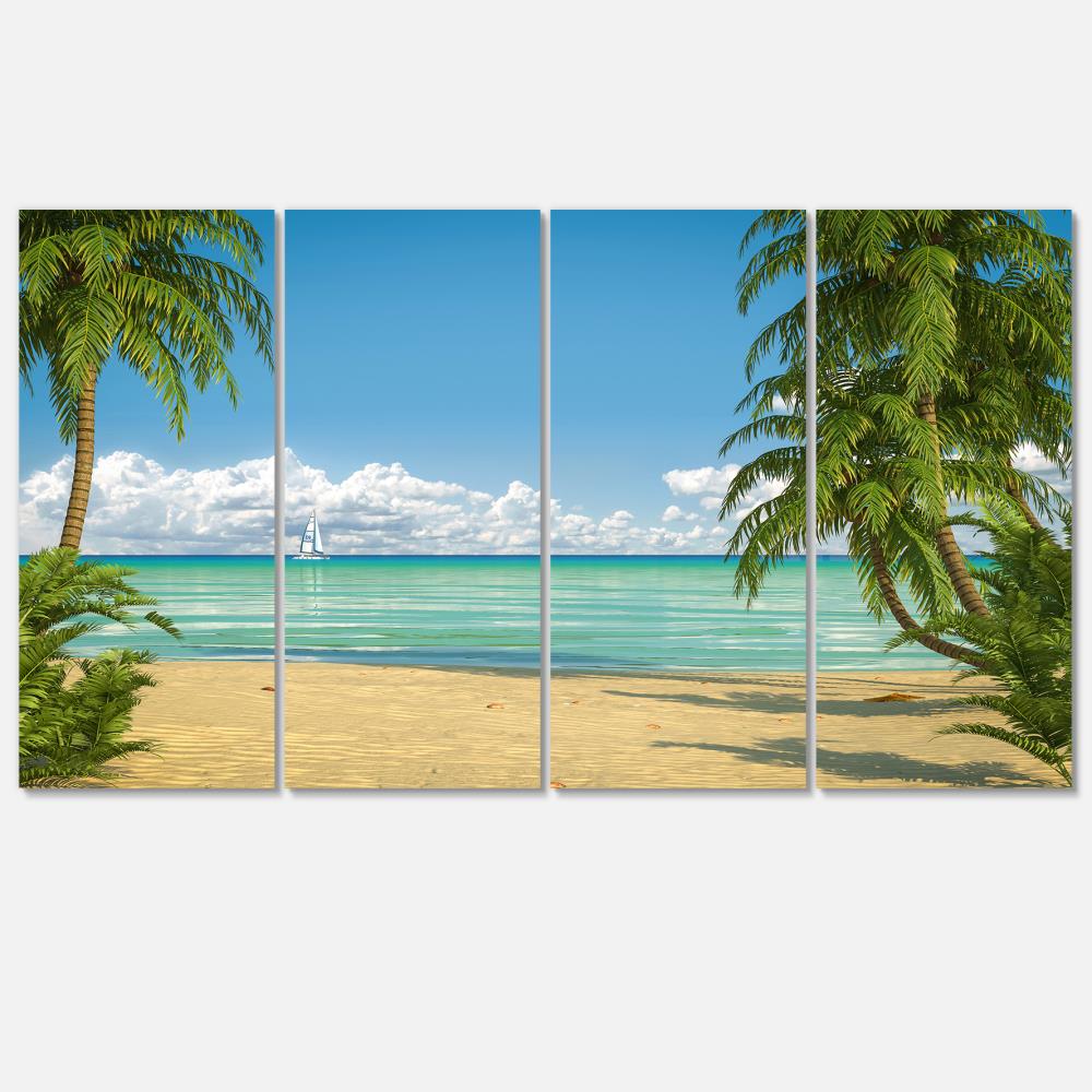 Designart 28-in H x 48-in W Coastal Print on Canvas in the Wall Art ...