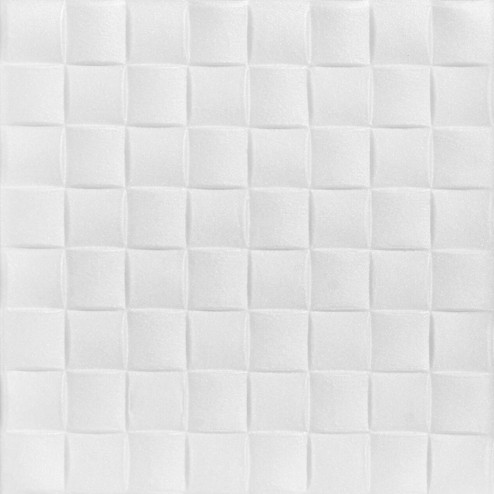 A La Maison Ceilings R25PW-8 1.67-ft x 1.67-ft Cobblestone Plain White Polystyrene Surface-mount Ceiling Tile ( 8 -Pack, 21.6-sq ft / Case )