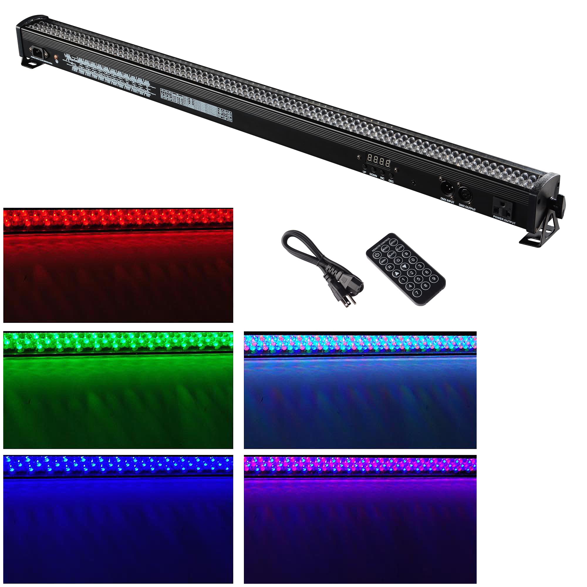 Yescom 30W LED Wall Washer Light Bar with Remote DMX RGB Color Changing Party Club Stage #28STL005-510-252X10
