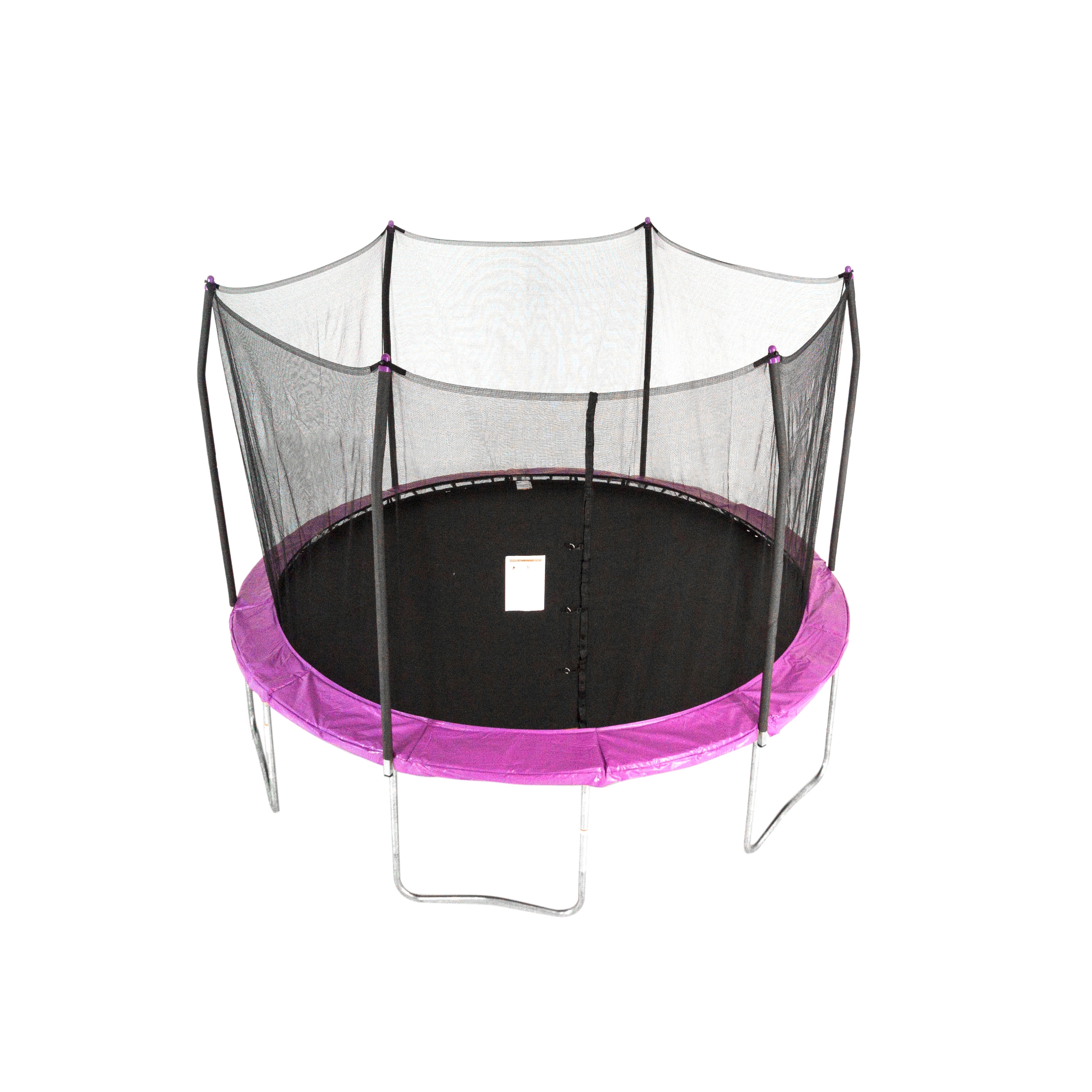 12 Ft Round Purple Trampoline with Enclosure - Heavy Duty Steel Frame, UV Protection, Stabilizing T-Sockets, 6 W-Shaped Legs | - Skywalker STEC12P.2