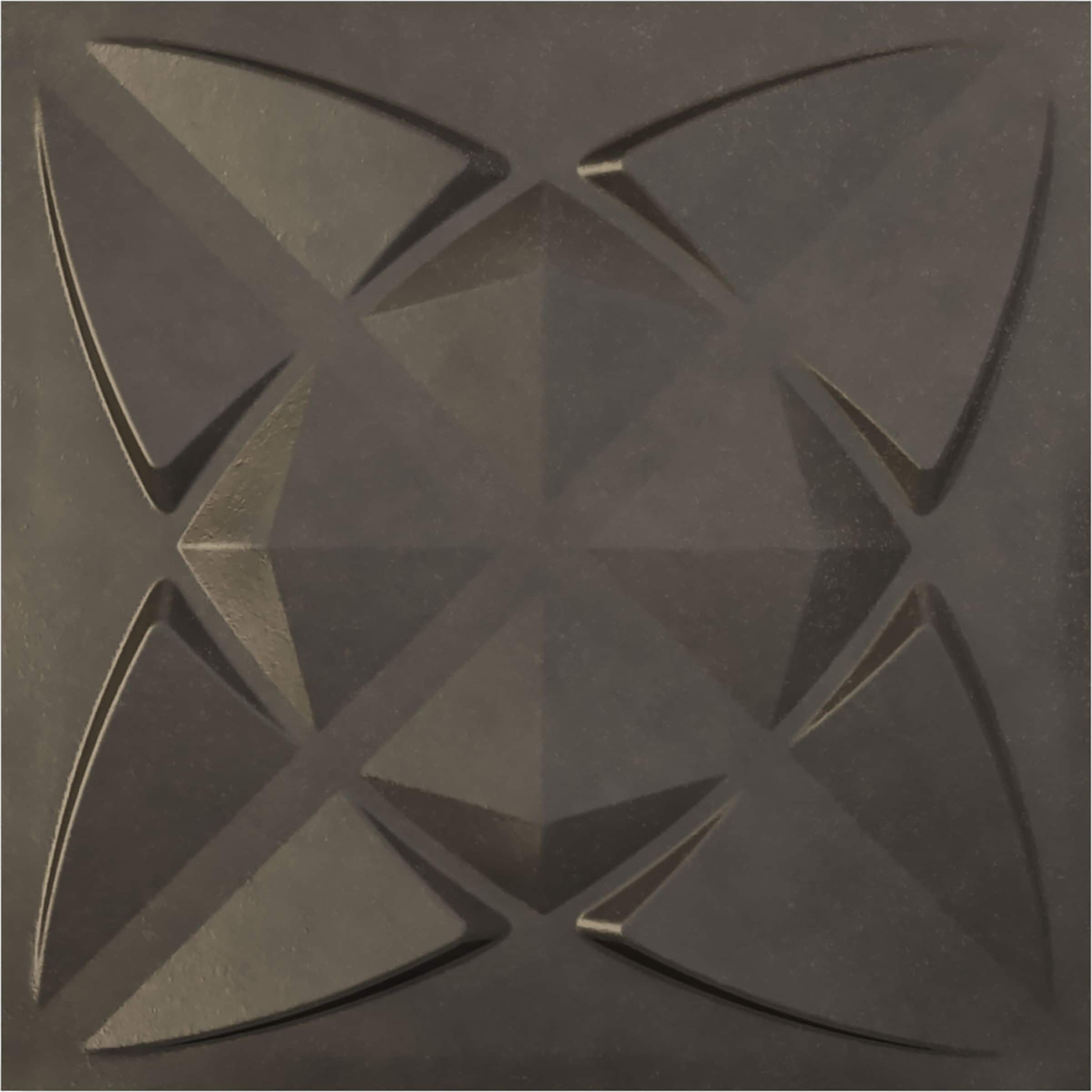 Ekena Millwork WP20X20BMDST 19-5/8-in x 19-5/8-in Embossed Paintable/Stainable Black PVC Abstract Wall Panel ( 2.67-sq ft )