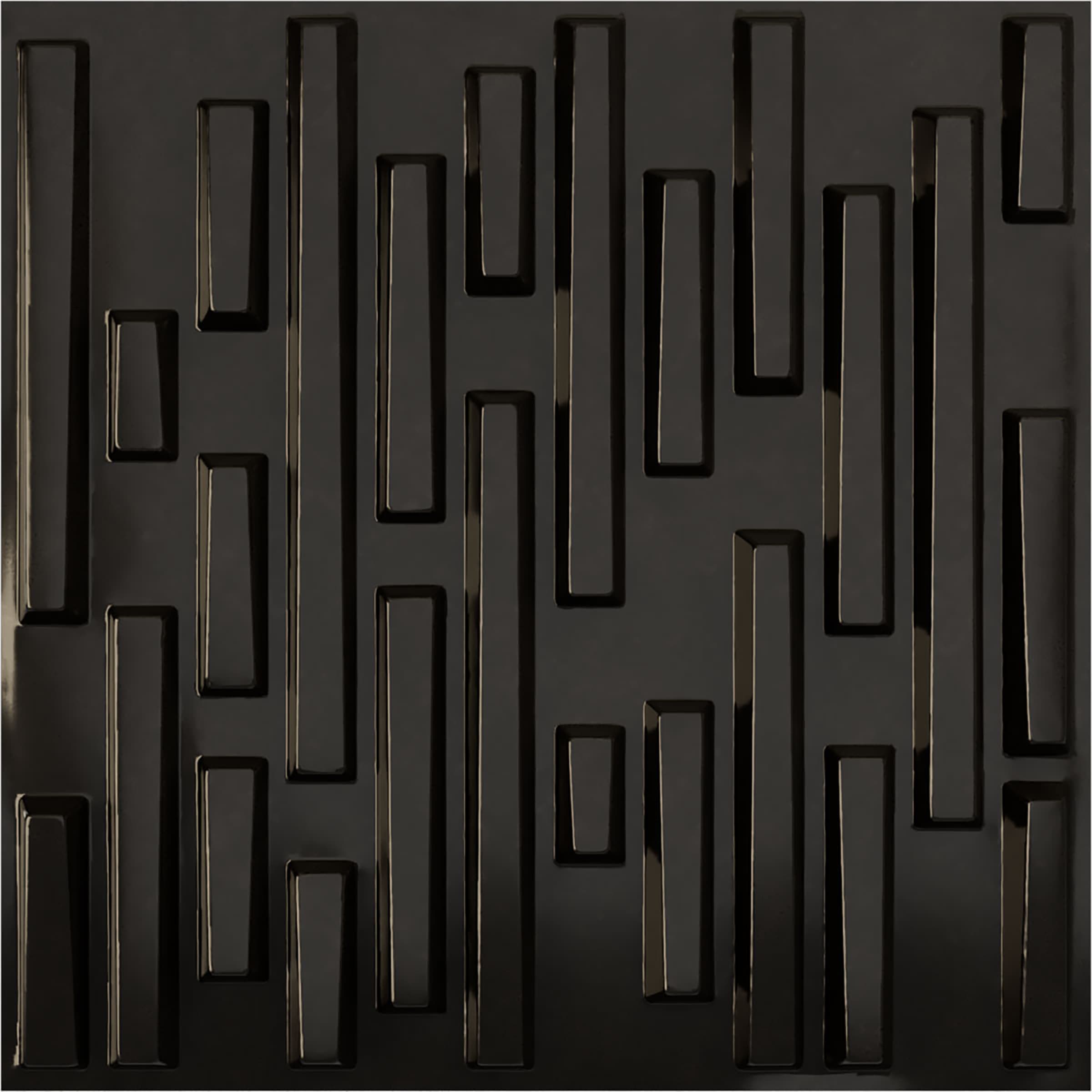 Ekena Millwork WP20X20SBECA-CASE-12 19-5/8-in x 19-5/8-in Embossed Paintable/Stainable Black PVC Wall Panel ( 12 -Pack, Covers 32.04-sq ft )