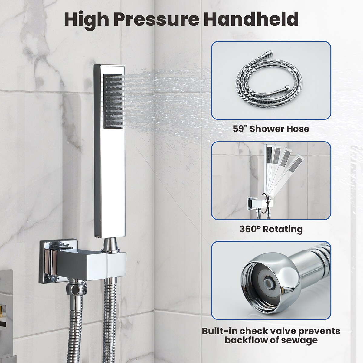 Mondawe AM-S008AC-10CH Showerhead-Bar-Panels - View #10