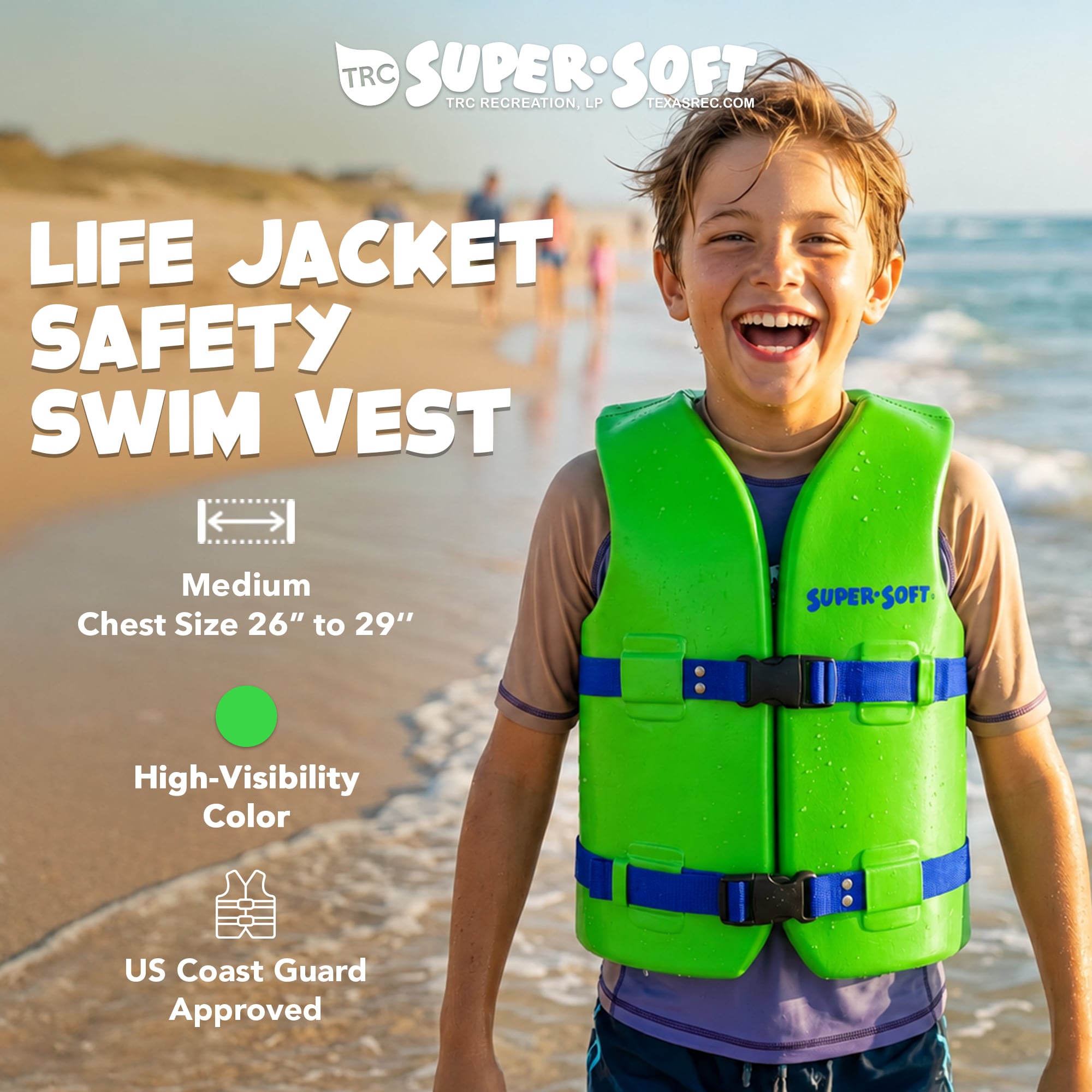 TRC Recreation Super Soft Child Life Jacket Swim Vest Medium