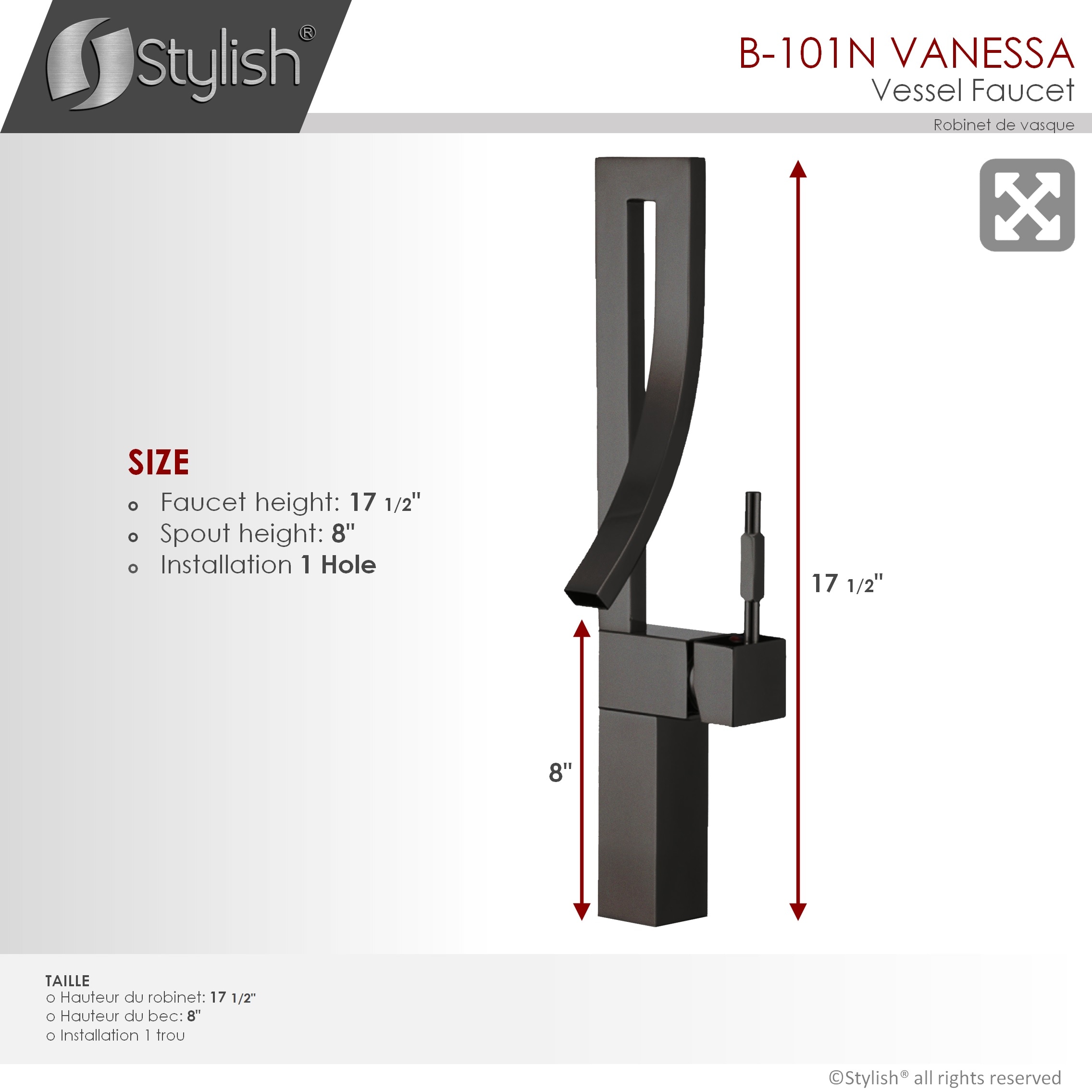 Stylish B-101N Lavatory-Faucets - View #4