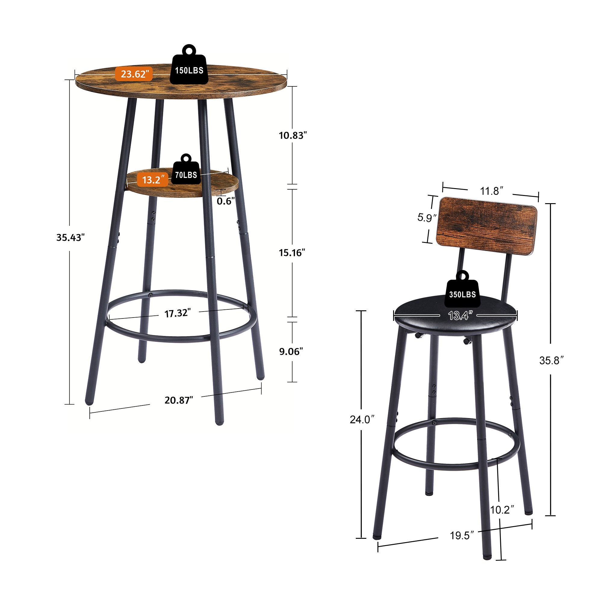 Kahomvis AC-QPJHX-05 Dining-Sets - View #3