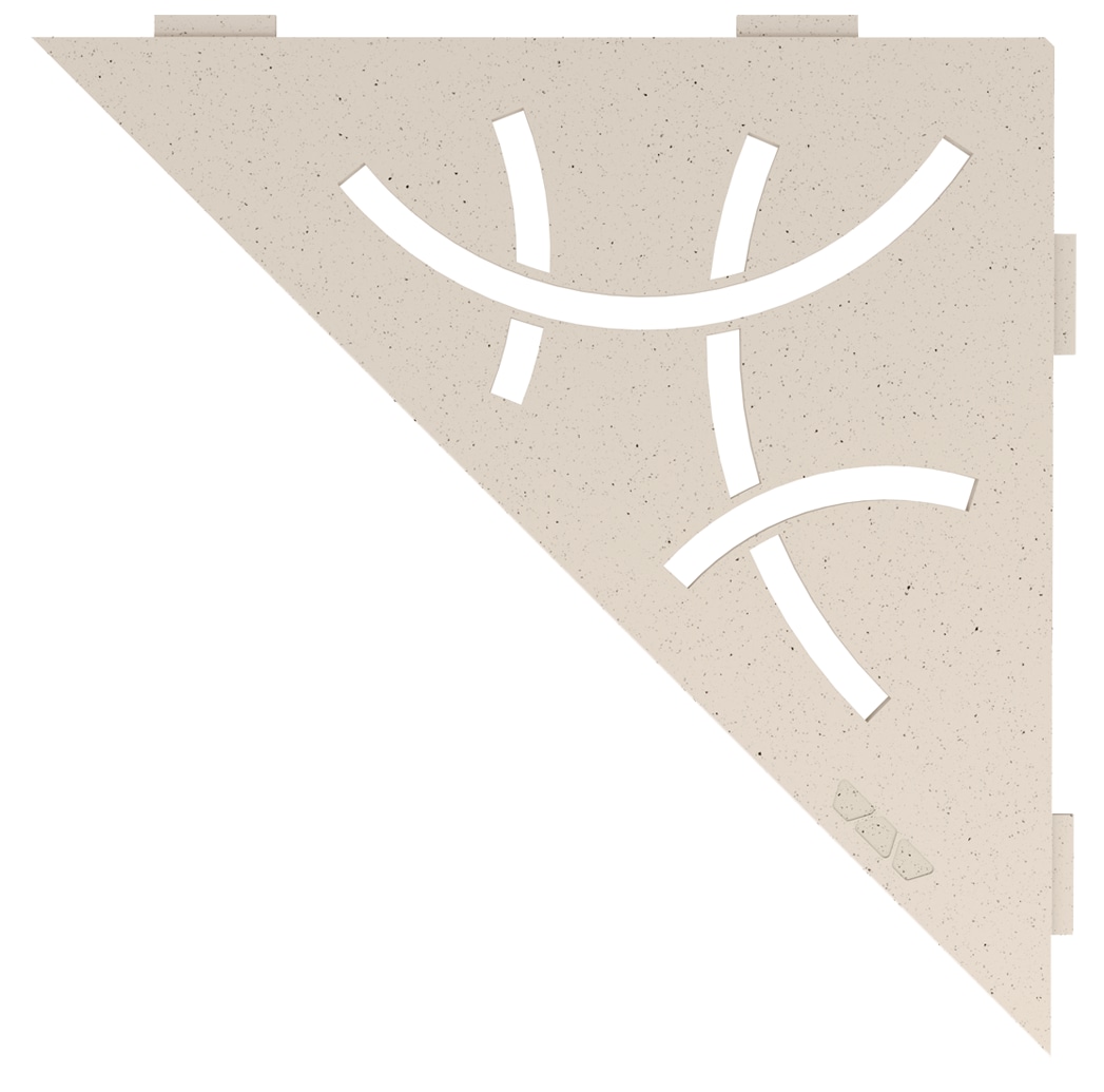 Schluter Systems SES1D6TSI Shelf Triangular Corner Curve Ivory