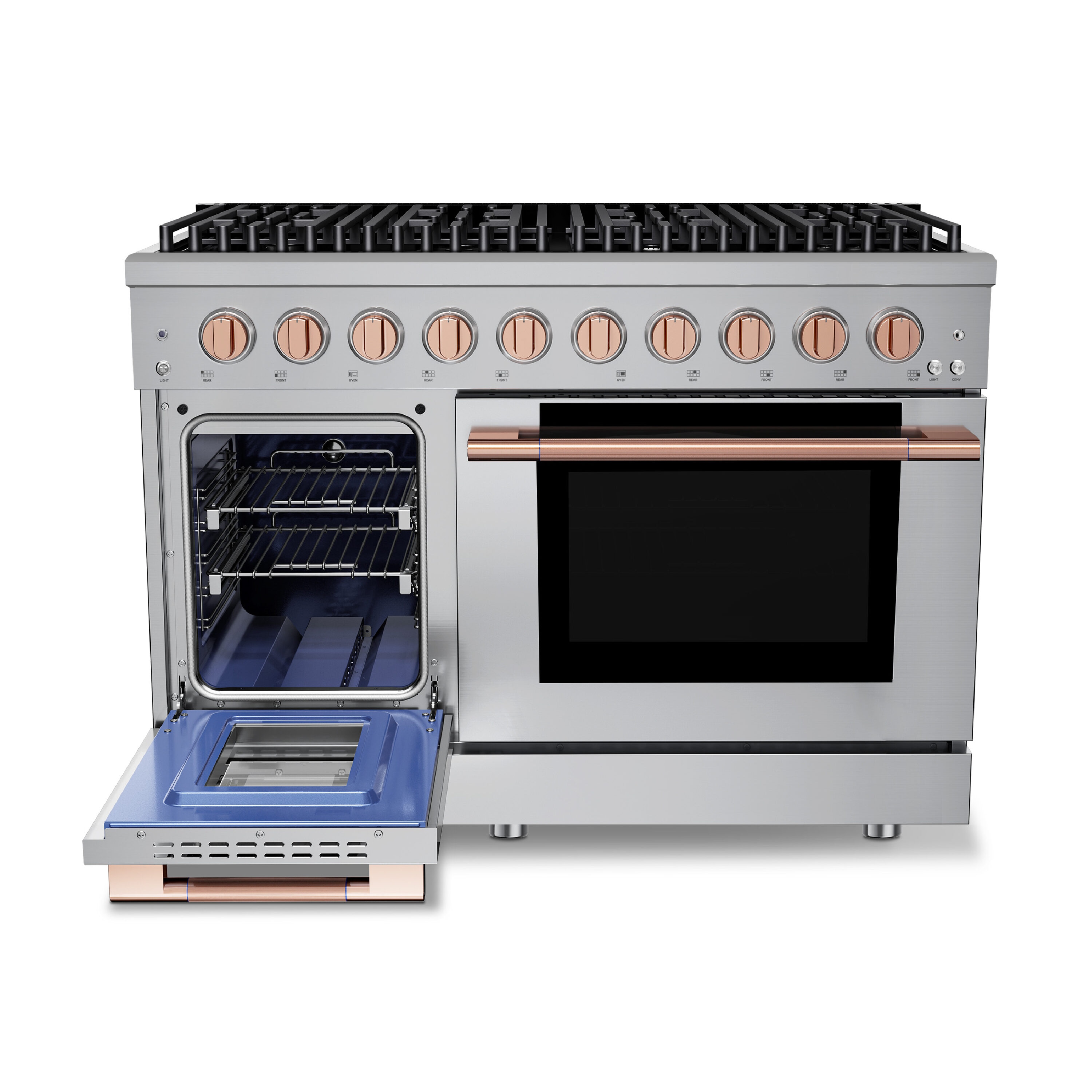 Hauslane PRG48-RG Double-Oven-Gas-Ranges - Thumbnail View #2