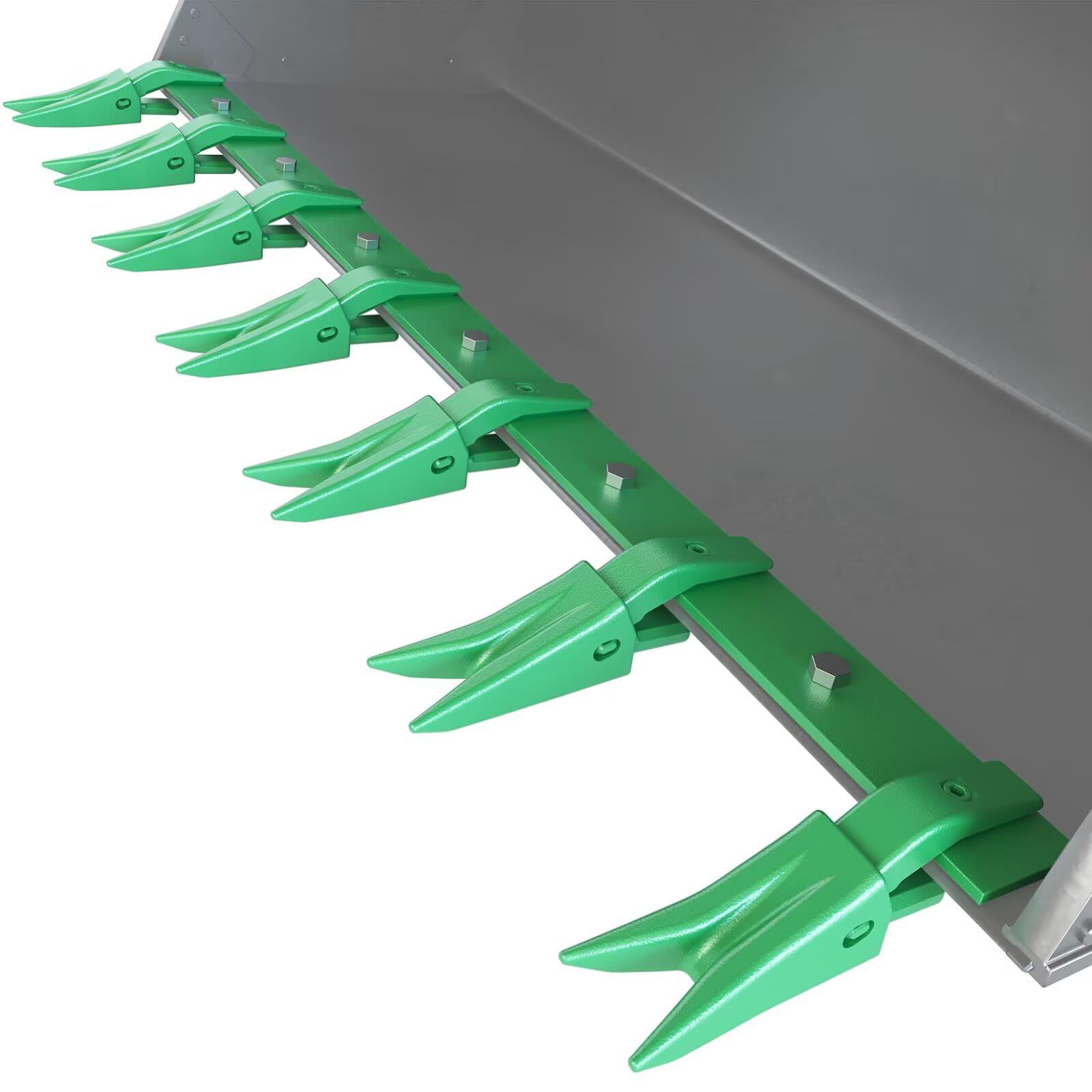 Qeetex JXNAG-PHO-15LDH9IG Heavy Duty 61-Inch Bucket Tooth Bar for Sub-Compact Tractors Bucket Teeth Fits 1/2-Inch Bucket Cutting Edges or Less No Drilling Required-Green