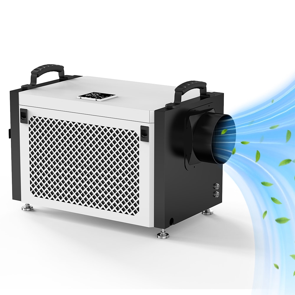 Elexnux 150 pt. Dehumidifier (For Rooms 3001+ sq. ft) For Basements, Bathrooms, Crawlspaces, in White