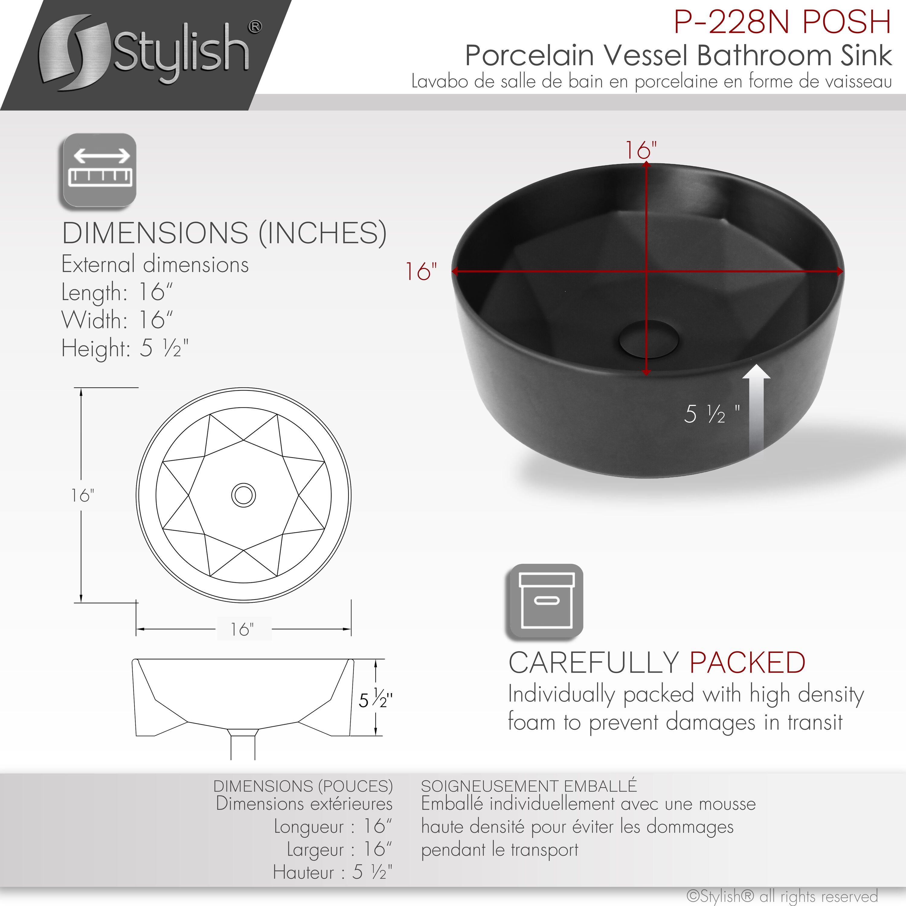 Stylish P-228N Bath-Sink - View #5