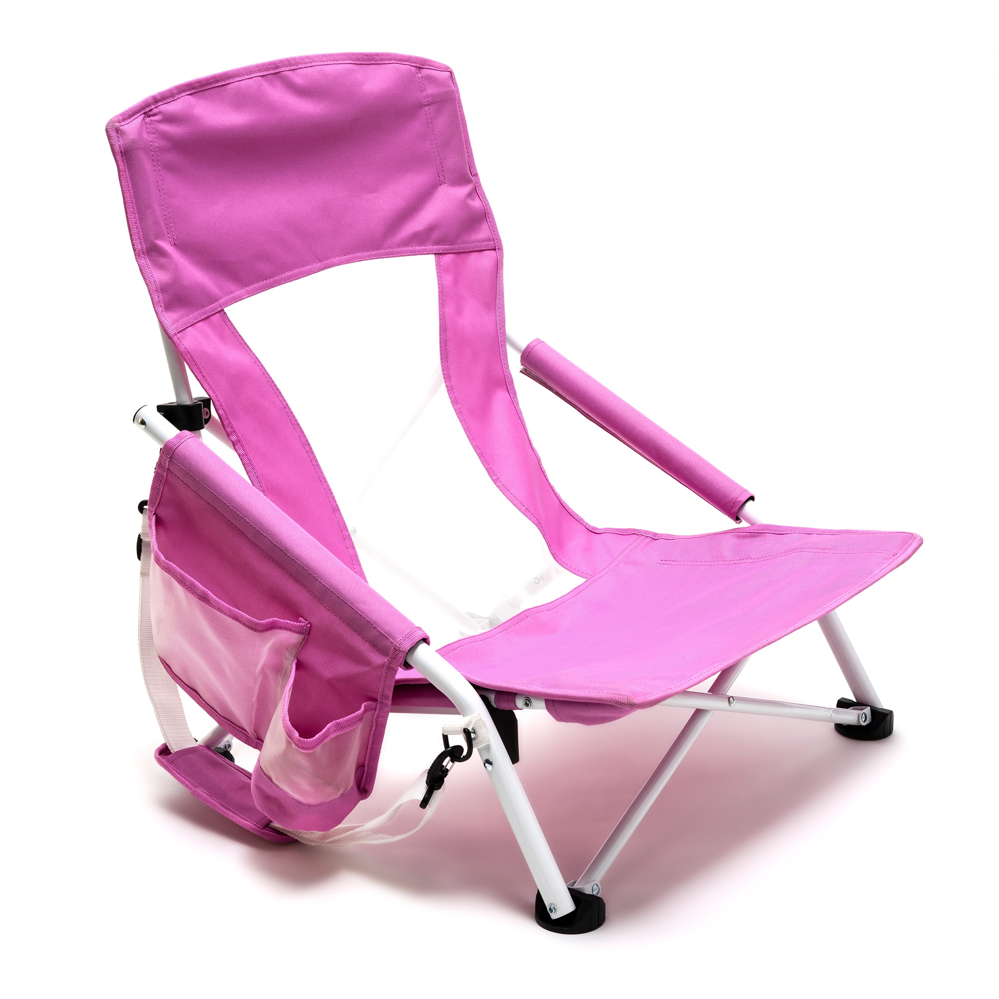 Mondawe MO-CCAC2417GPK1 Polyester Pink Folding Camping chair Carrying Strap/Handle Included