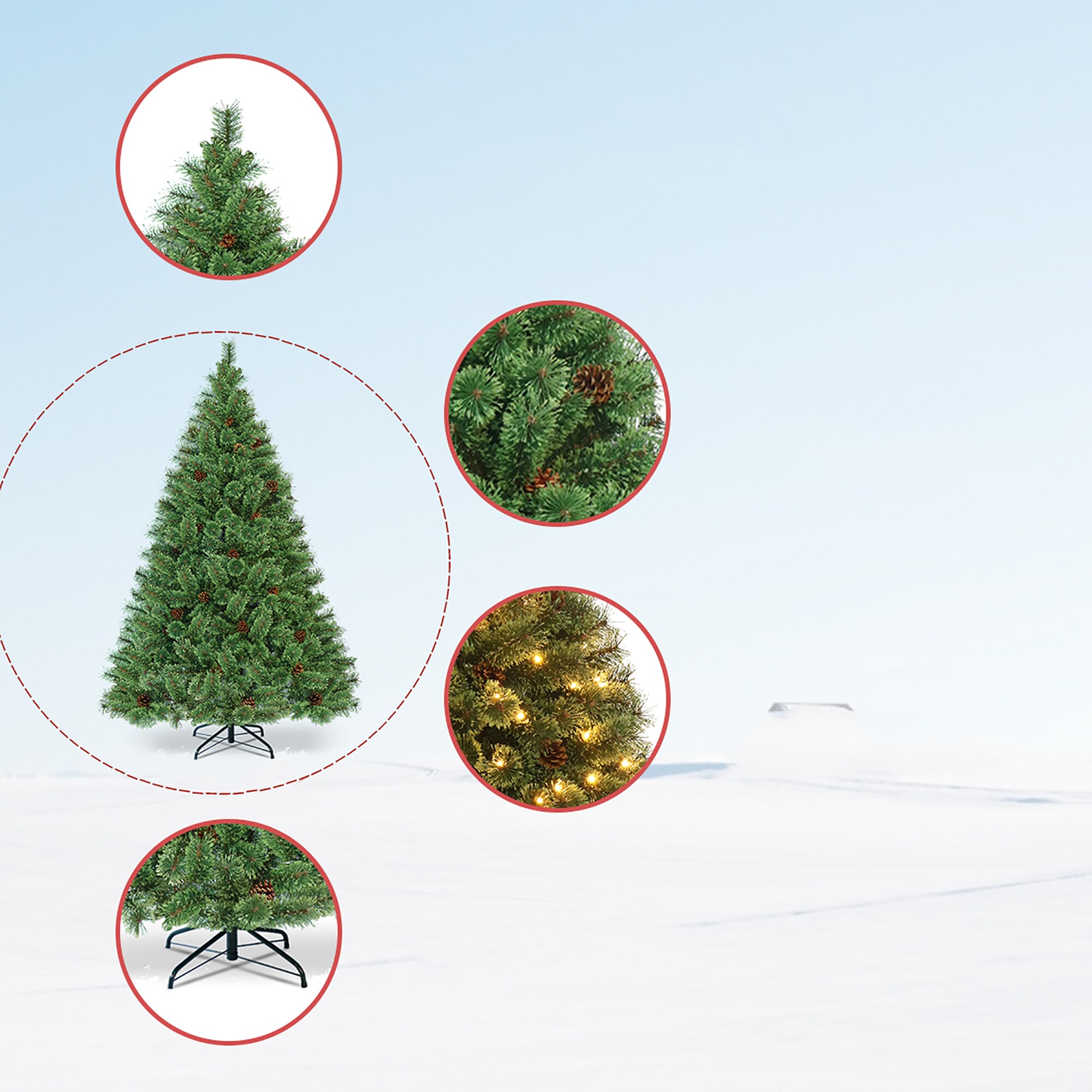Costway CM22350 Artificial-Christmas-Trees - View #5