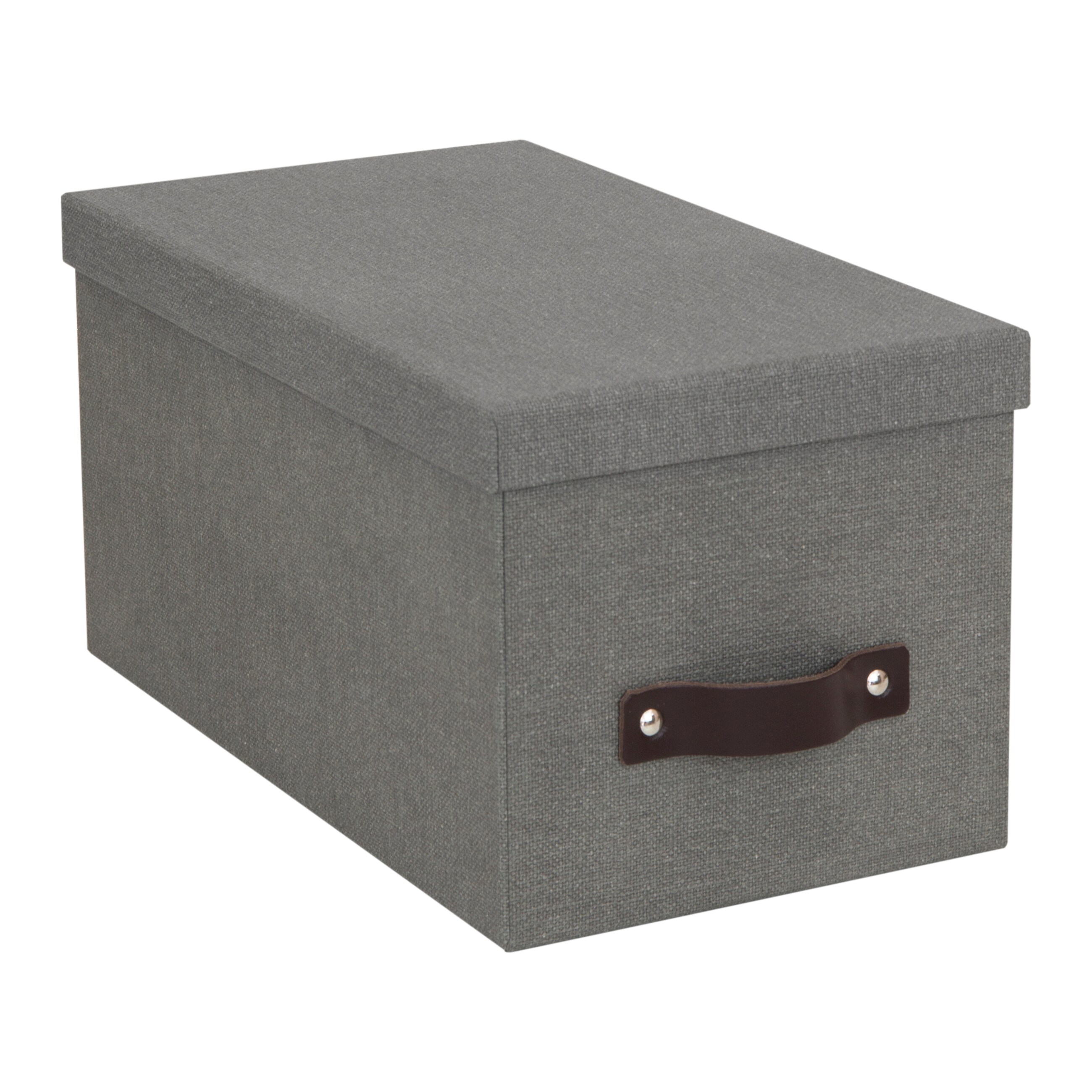 Bigso Silvia Organizational Storage Box, Photo with Leather Ash