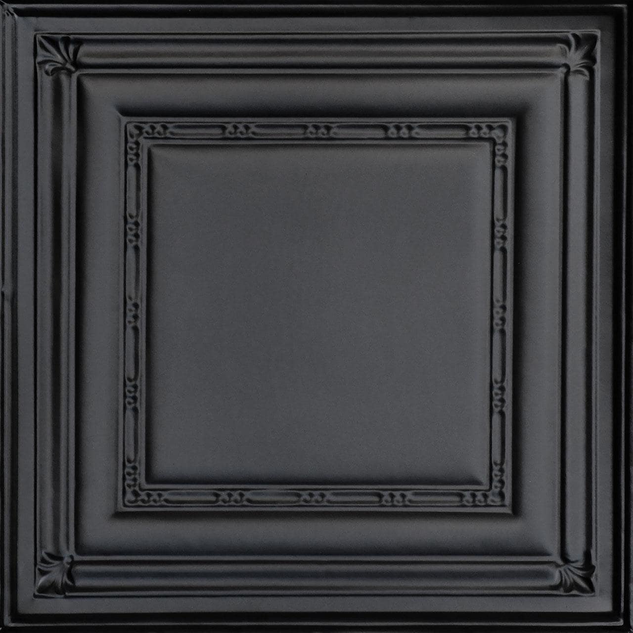 From Plain to Beautiful in Hours SKPC504-BK-24X24-N-6 2-ft x 2-ft Eyelet Satin Black Steel Surface-mount Ceiling Tile ( 6 -Pack, 24-Sq. Feet / Case )