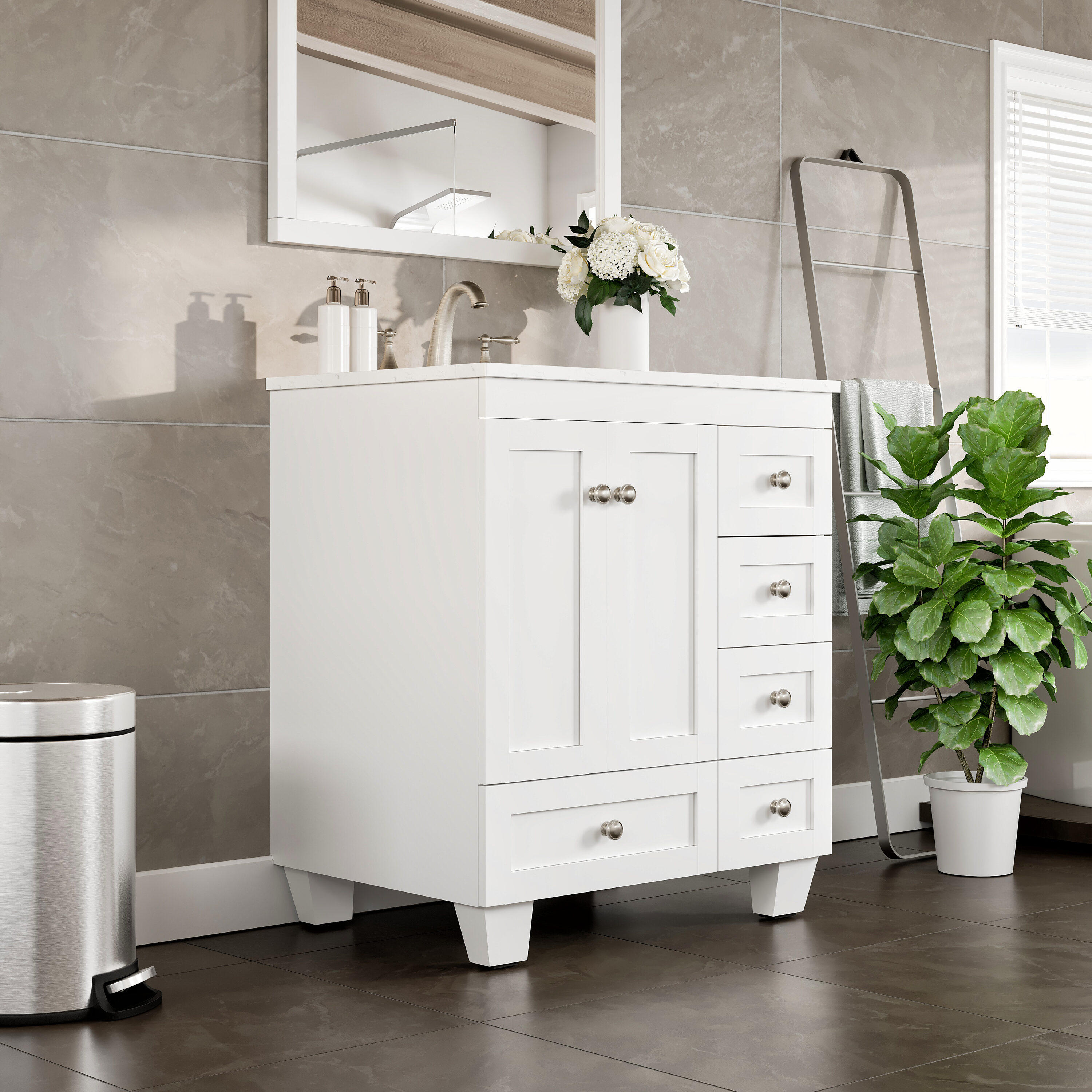 Eviva EVVN69-28WH-Q Bath-Vanity-Combo - View #2
