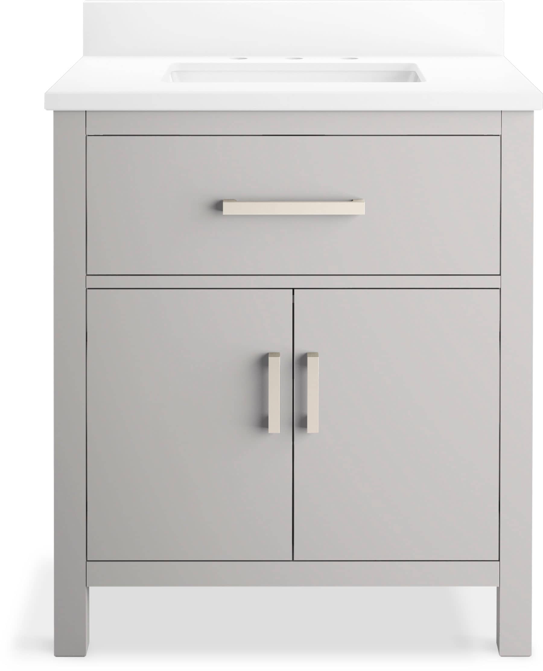 Kresla 30" Atmos Gray Bathroom Vanity with Quartz Top