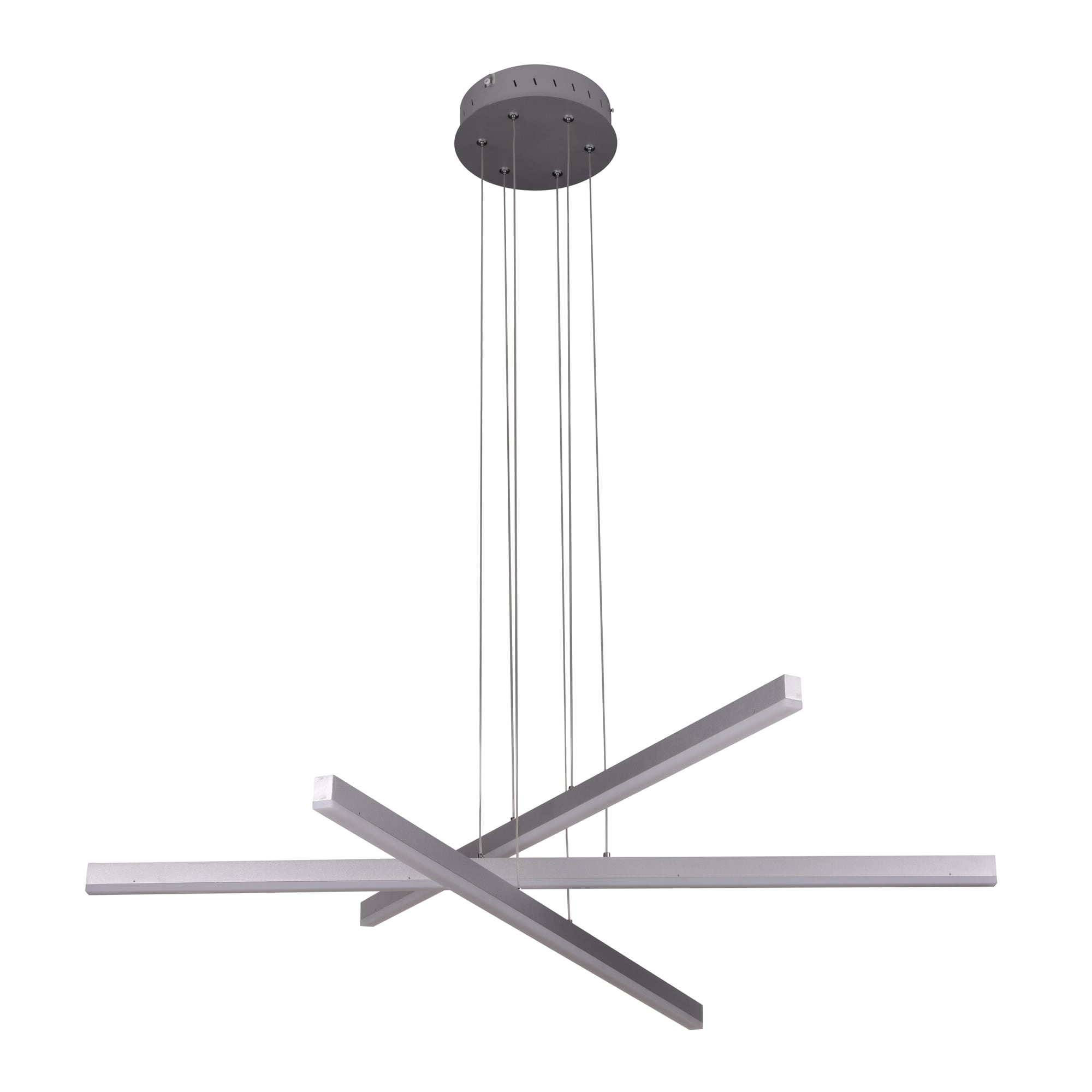Sirius 40" Silver Aluminum Integrated LED Adjustable Pendant