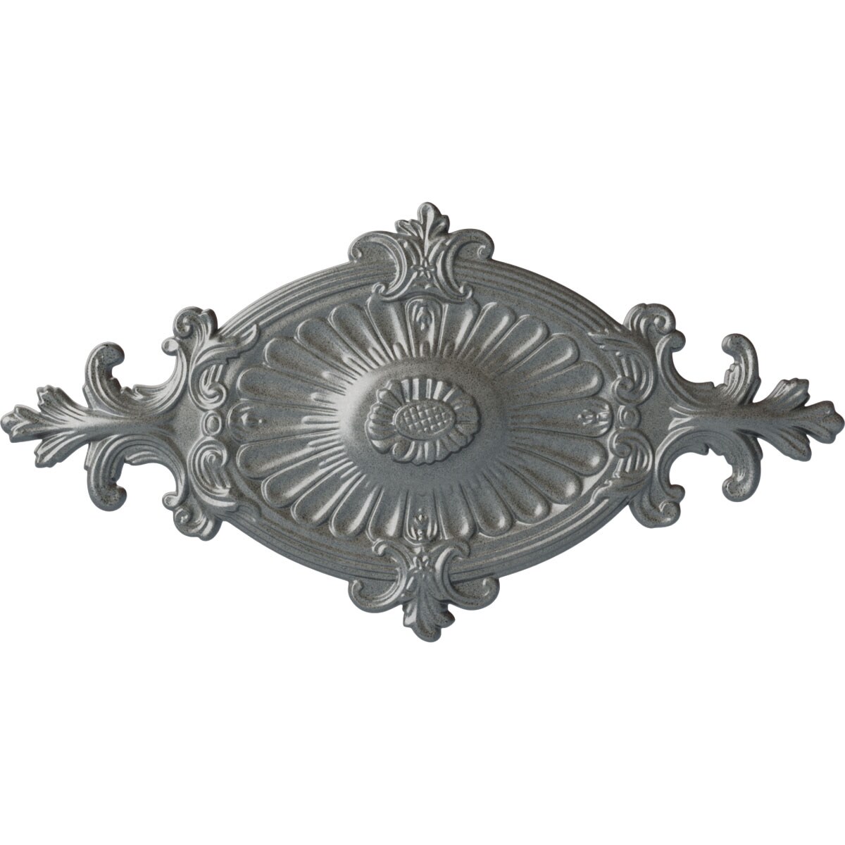 Ekena Millwork CM23RO1PLS Quentin 12.25-in W x 23.5-in L Painted Platinum Polyurethane Whole Ceiling Medallion