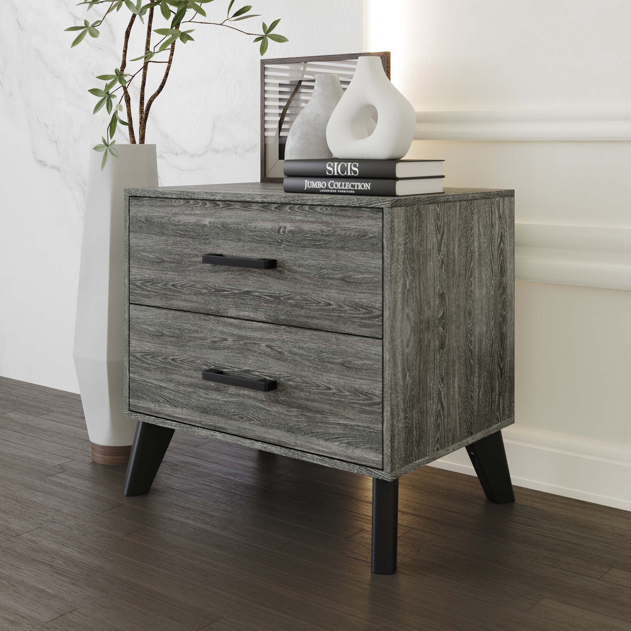 CasePiece C90135NS-DGY Dark Grey Nightstand