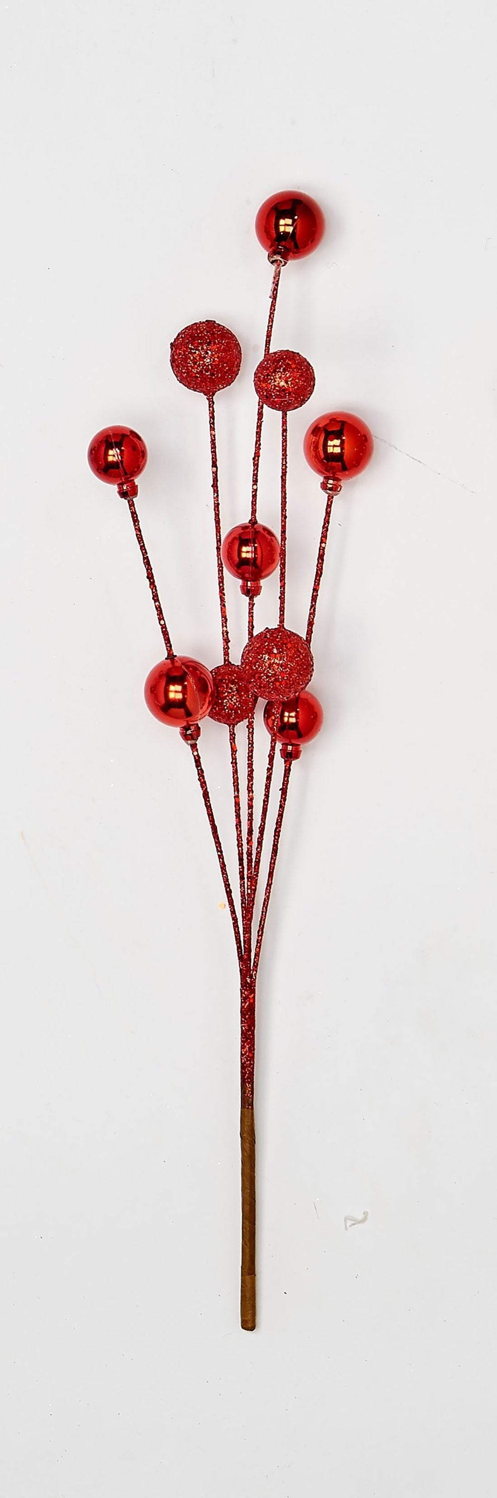Worth Imports 7849RD 3 -Pack Red Ball Spray Christmas Tree Pick