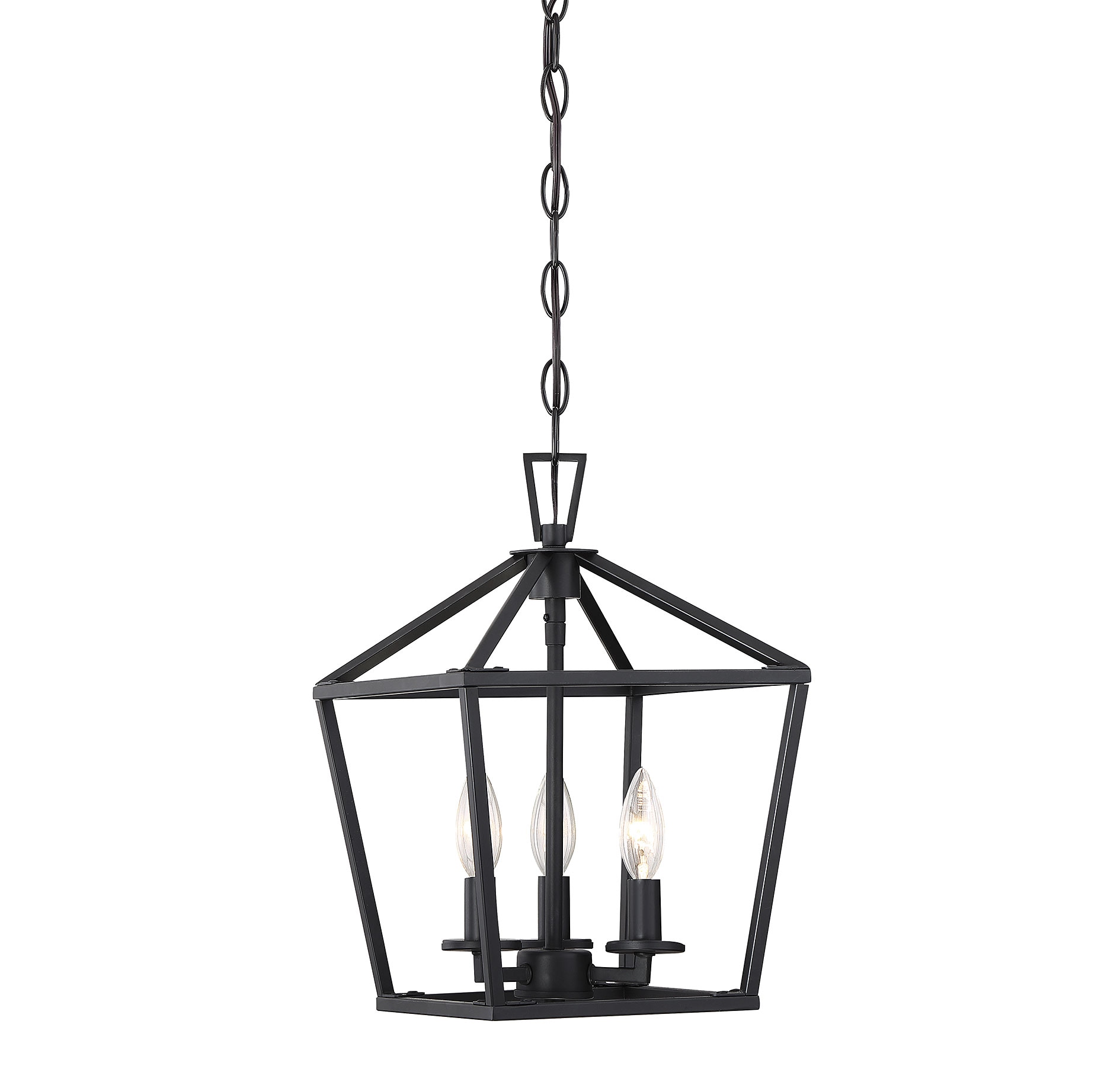 Savoy House Essentials 3-320-3-89 Townsend 3 -Light Matte Black Transitional Geometric Medium Hanging Pendant light