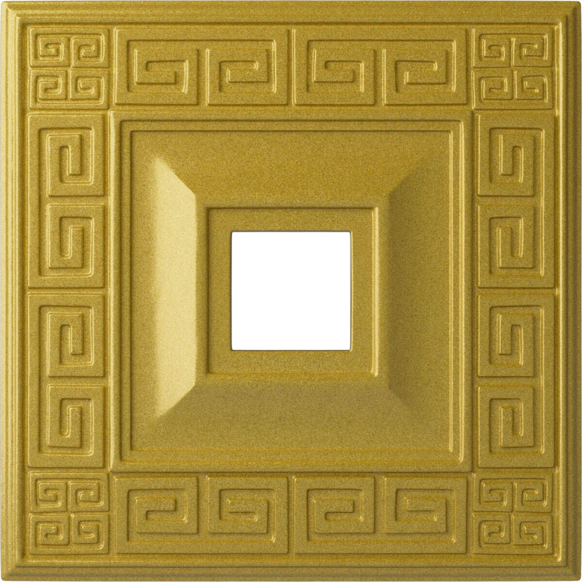 Ekena Millwork CM18ERRGS Eris 18-in W x 18-in L Painted Rich Gold Polyurethane Whole Ceiling Medallion