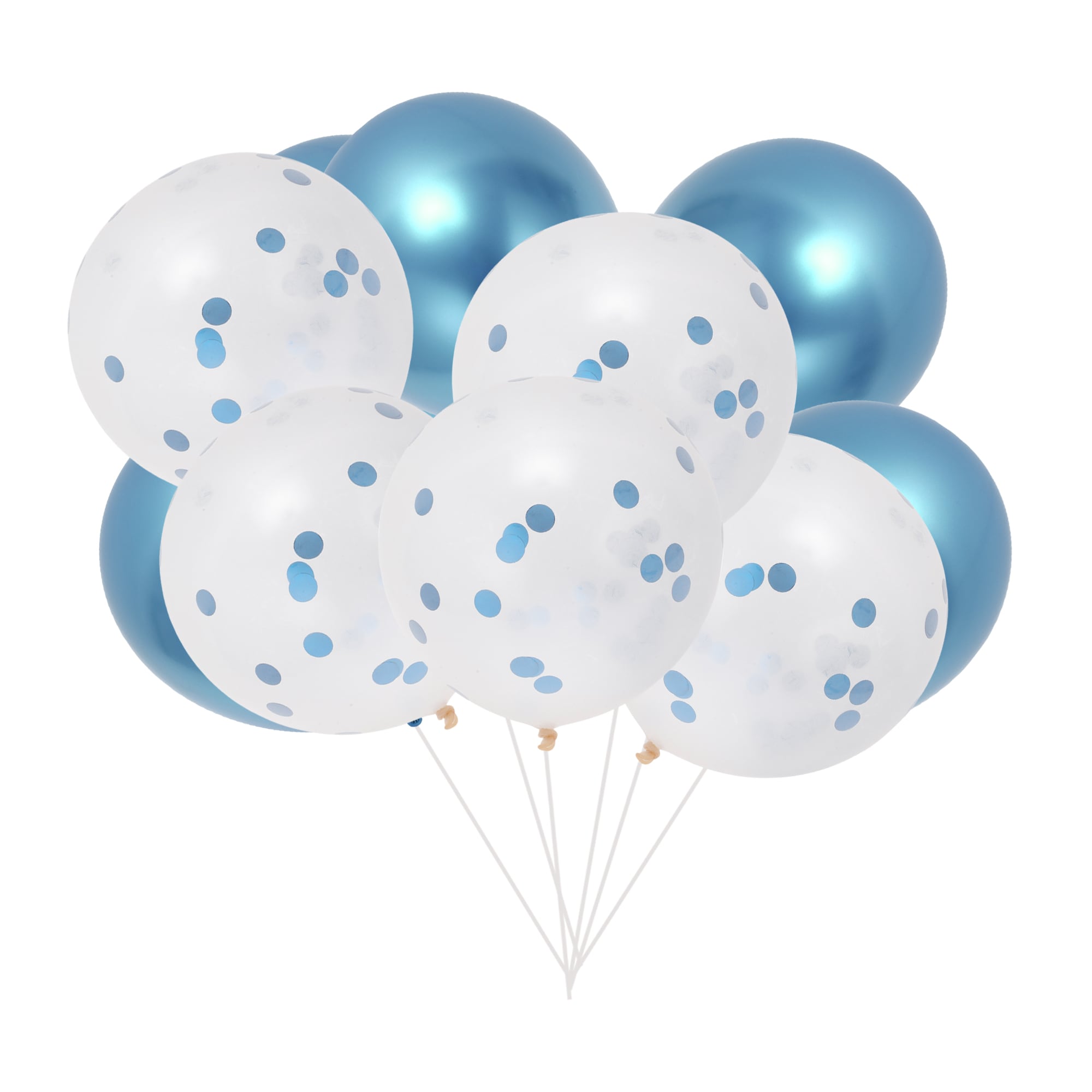Unique Bargains 10pcs Latex Party Balloons 12-inch Round Helium Balloons for Wedding Anniversary Birthday Party Backdrop Decorations Blue #S26011400UX6035