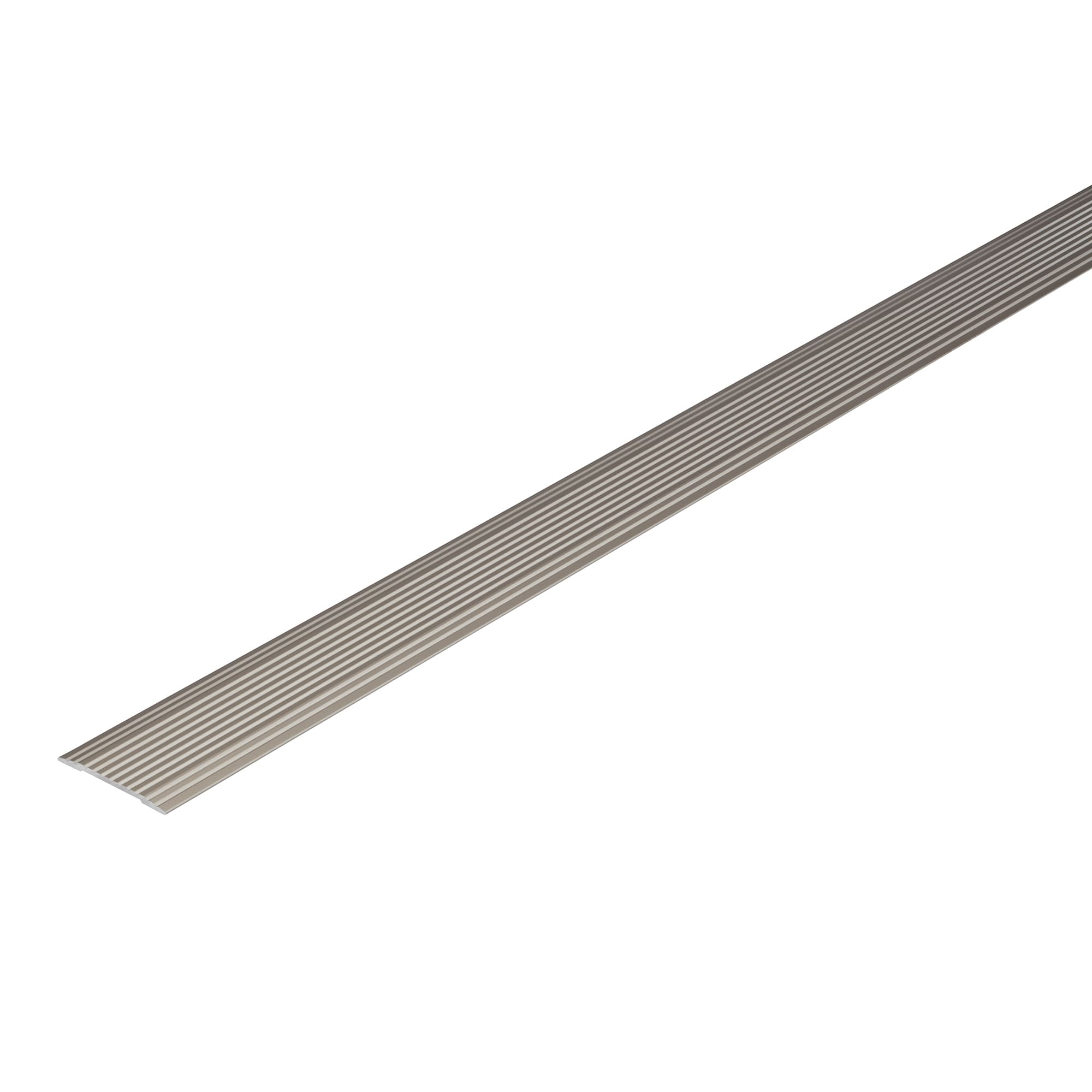 M-D Cinch Satin Nickel 1.25-in W x 36-in L Anodized Aluminum Seam Binder in  the Floor Moulding & Trim department at