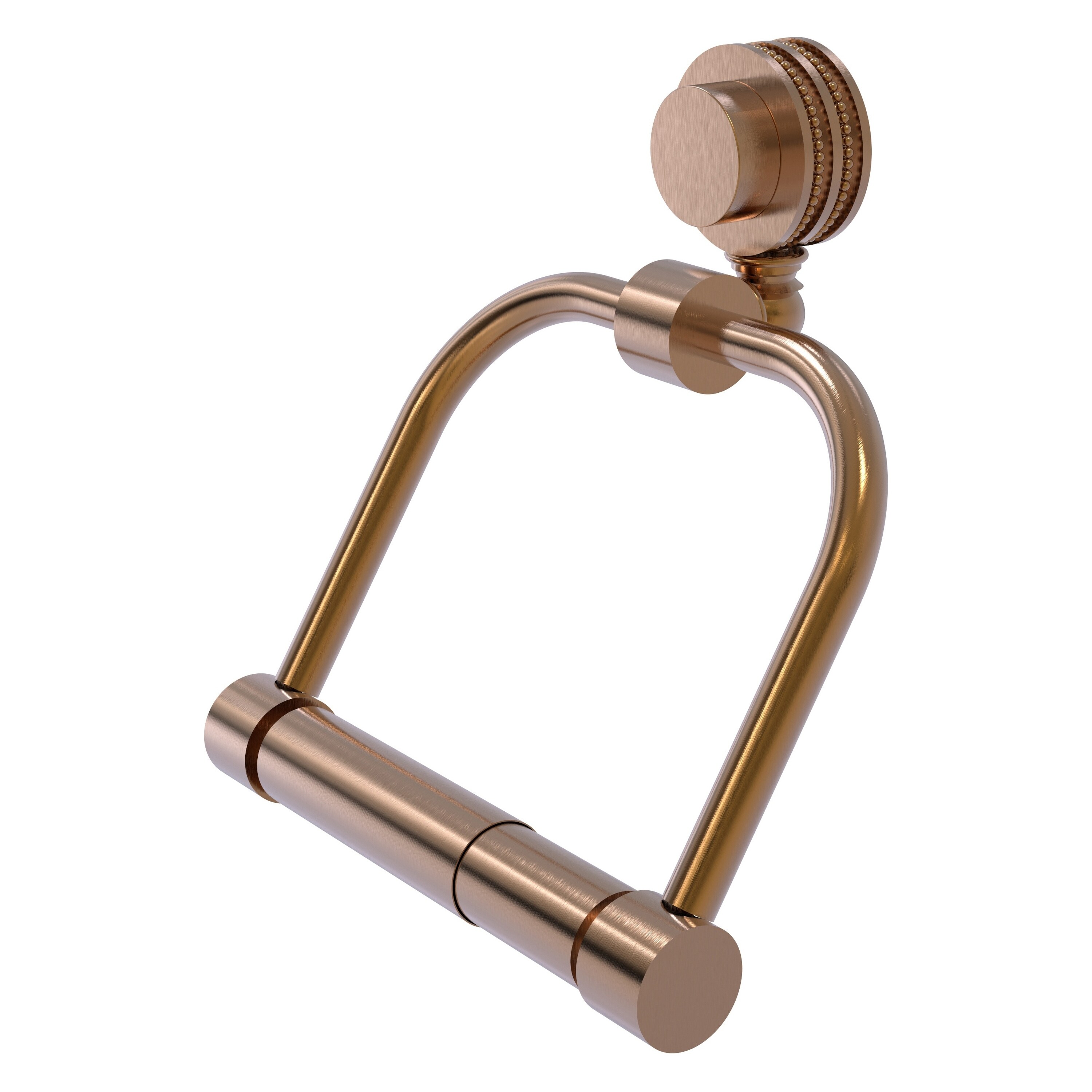 Allied Brass 424D-BBR Venus Brushed Bronze Wall mount Double post Toilet Paper Holder 1 -Rolls with Storage