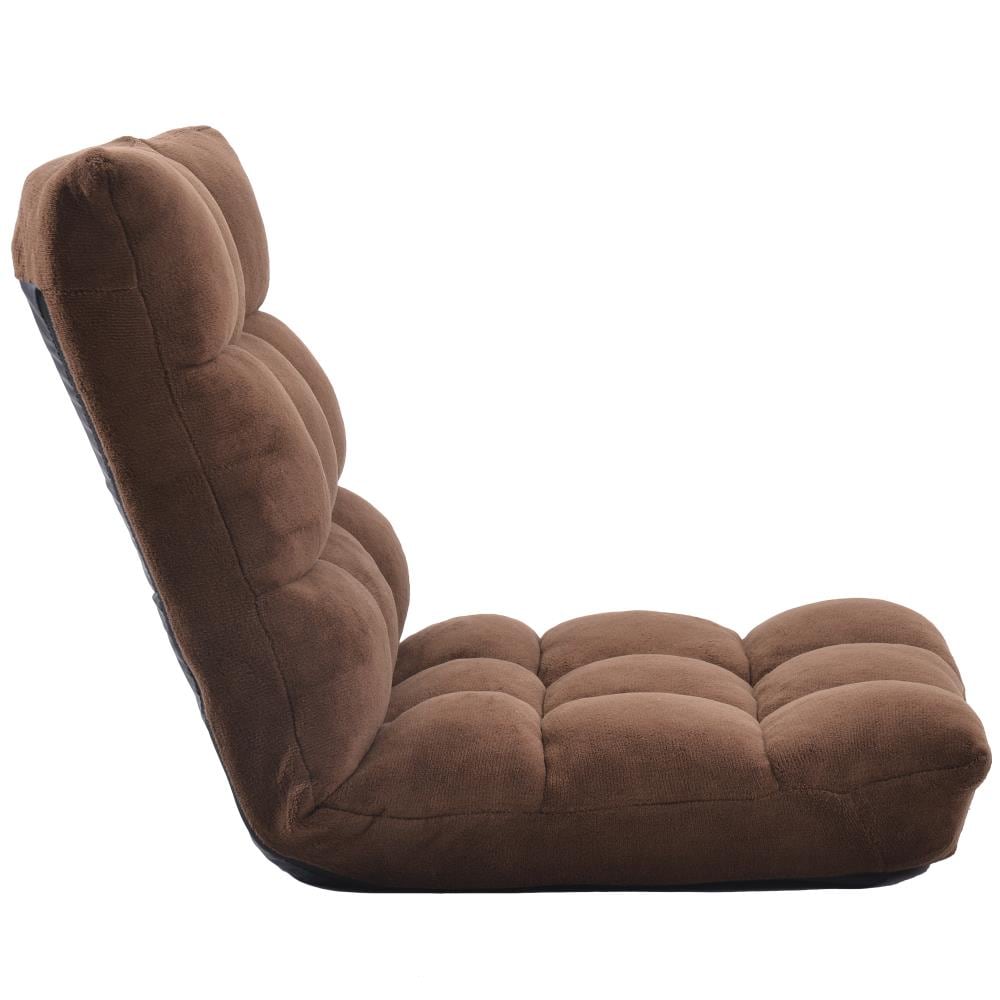 Clihome Floor Sofa Chair Espresso Contemporary/Modern Velvet Futon in ...