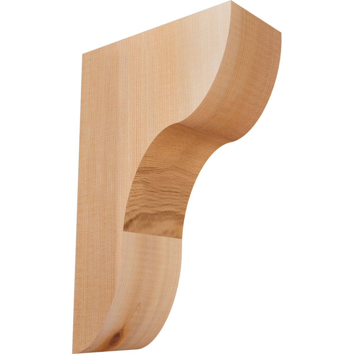 Ekena Millwork COR04X08X12CAR00SWR 3-1/2-in x 8-in x 12-in Carmel Unfinished Western red cedar Wood Paintable/Stainable Corbel