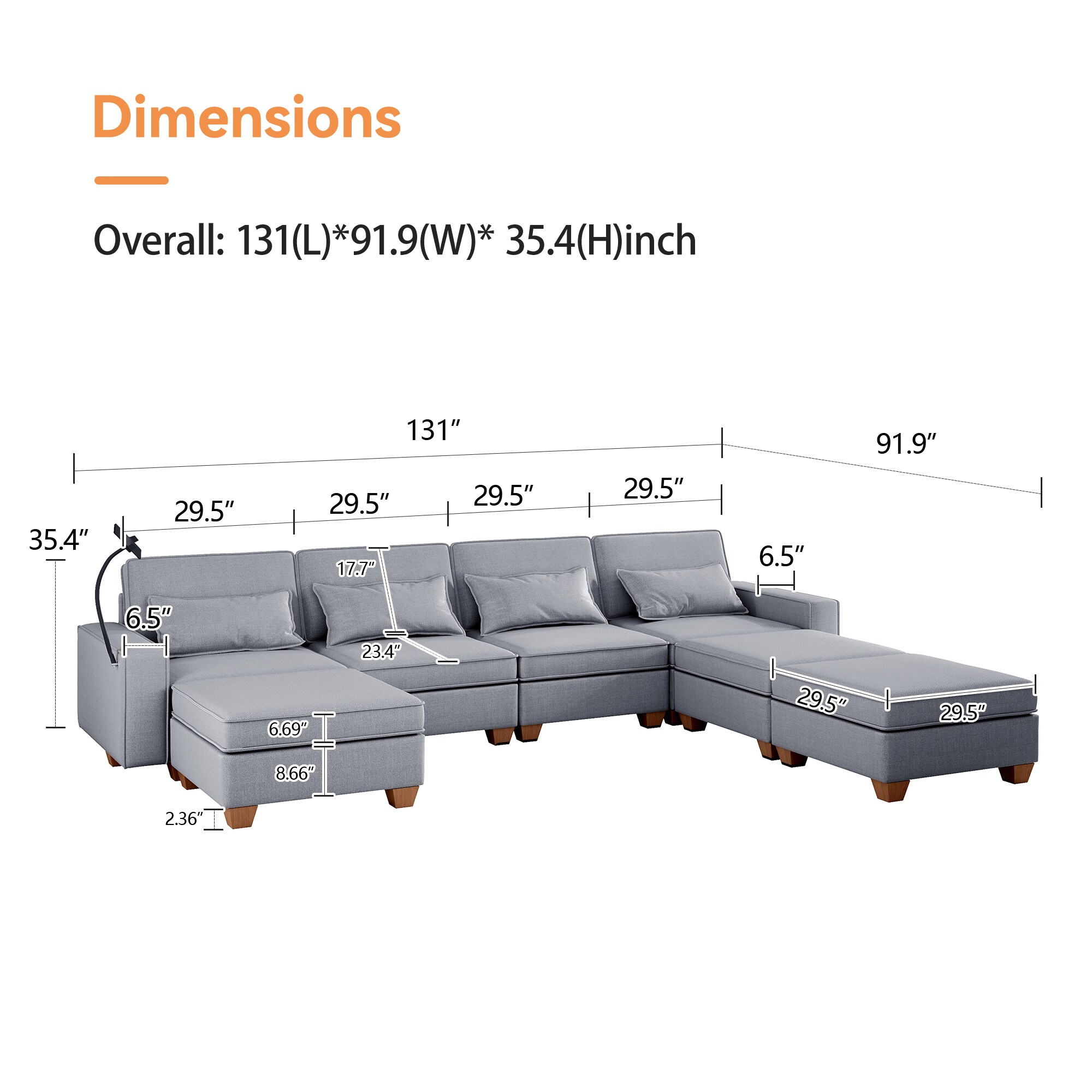 Jarenie YMX05S42-BL Sofas-Loveseats - View #4