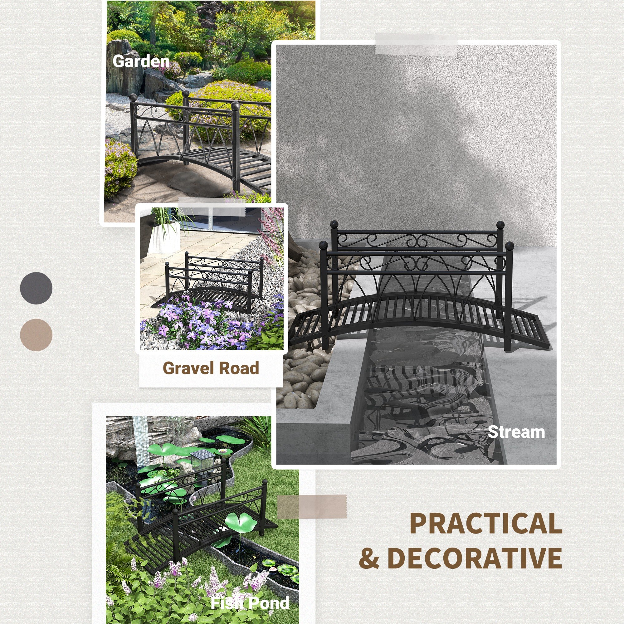 Outsunny 844-453V00BK Garden-Bridges - View #6