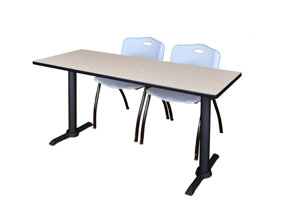 Regency MTRCT6624PL47GY Training Off-white 4-Person Training Table (66-in W x 29-in H)