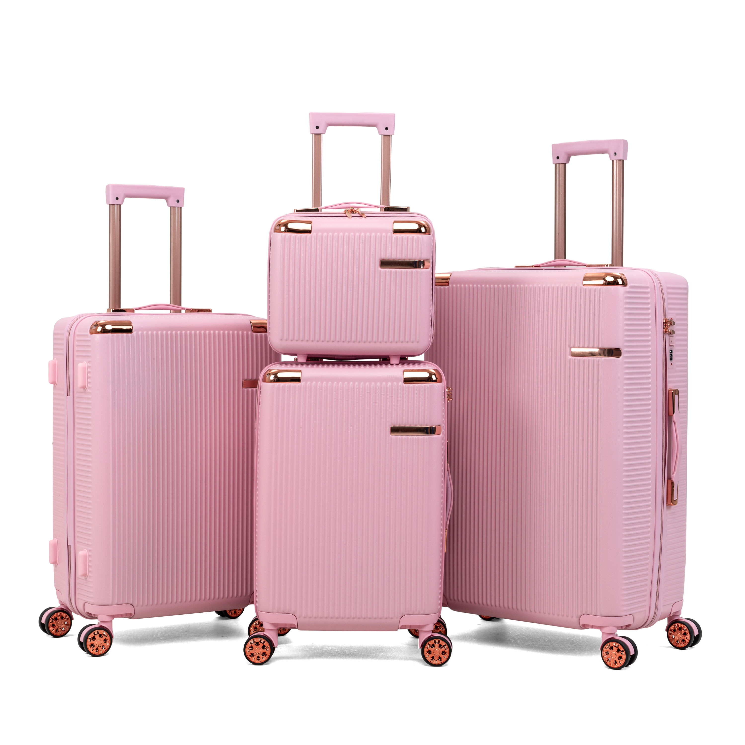 LUXEYARD 4-piece hard luggage 360 Degree dual rotating four-wheel ...