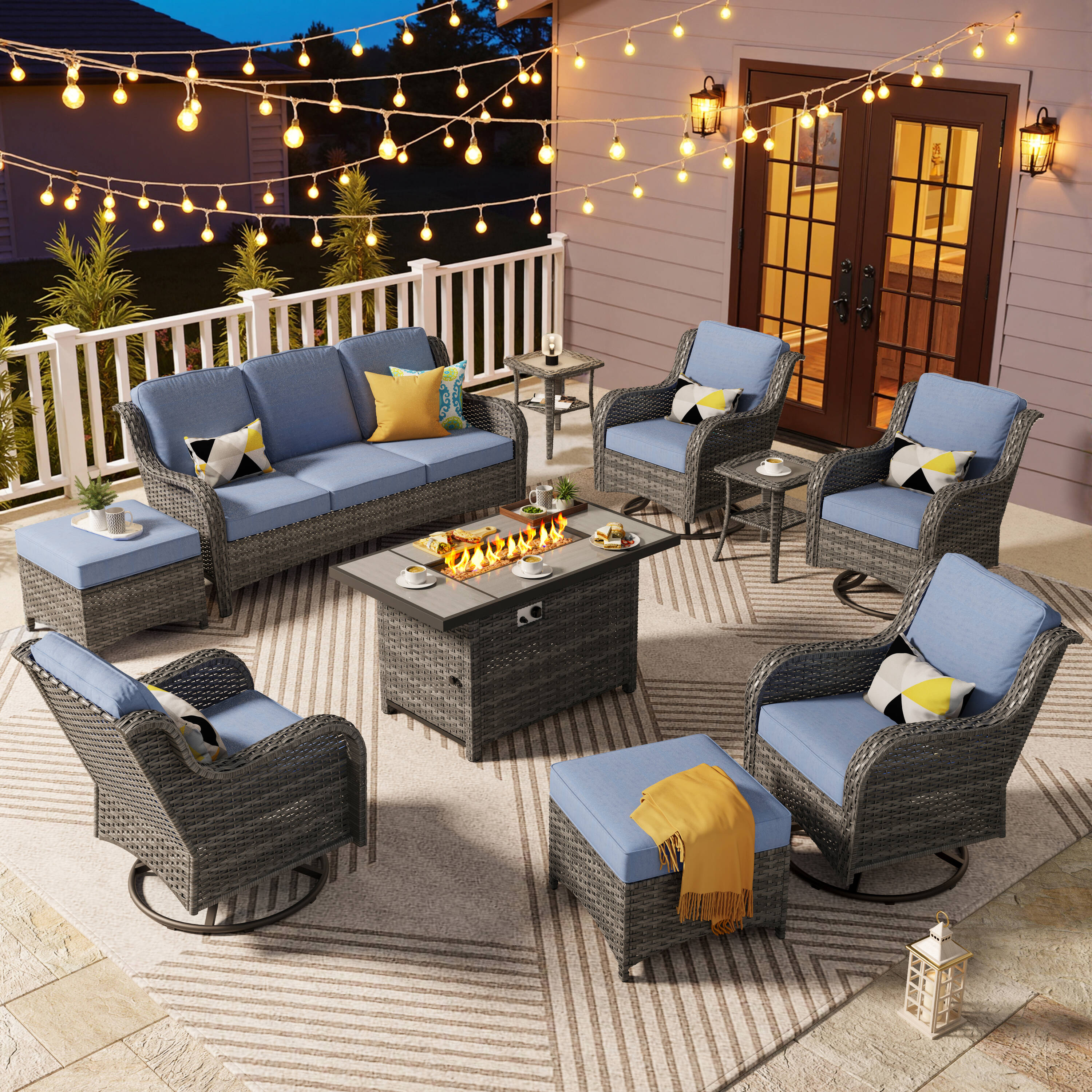 Pouuin SRFPYZGNTC3-9 Patio-Conversation-Sets - View #9