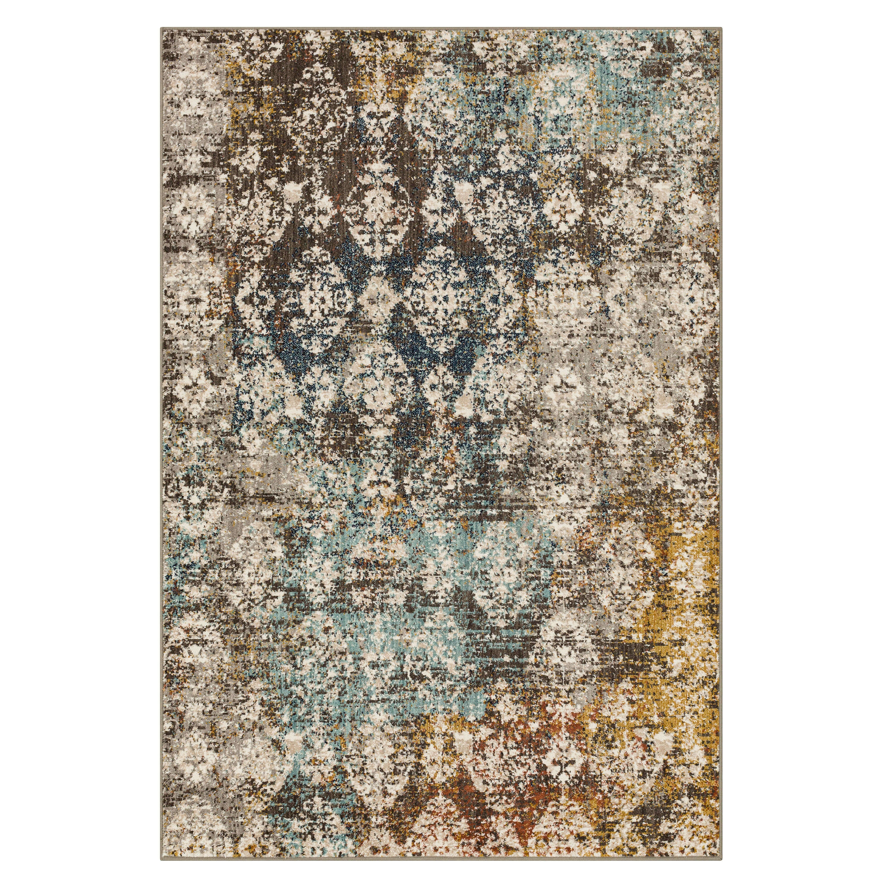 Taupe and Gray 2 ft. 3 in. x 1 ft. 5 in. Small Mat Tulle Washable Floor Mat  Area Rug