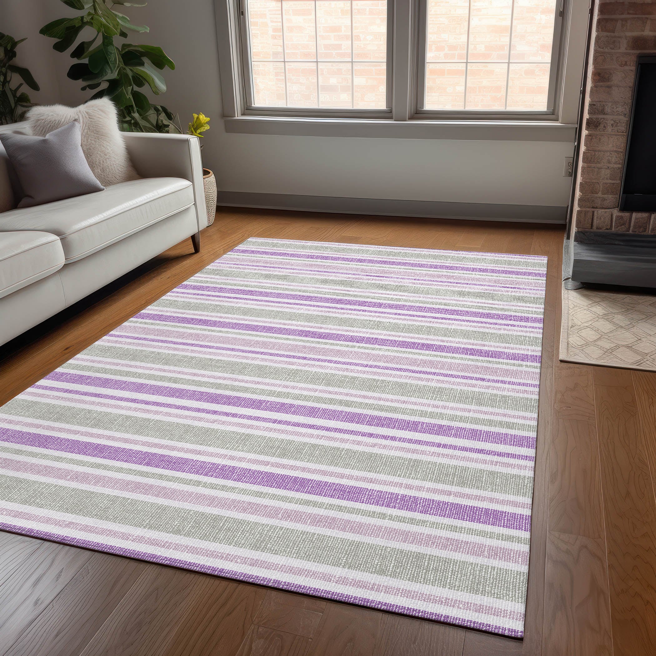 Addison Rugs ACN531PL30X46 Chantille 2 x 3 (ft) Polyester Pearl Rectangular Indoor/Outdoor Abstract Machine washable Area rug