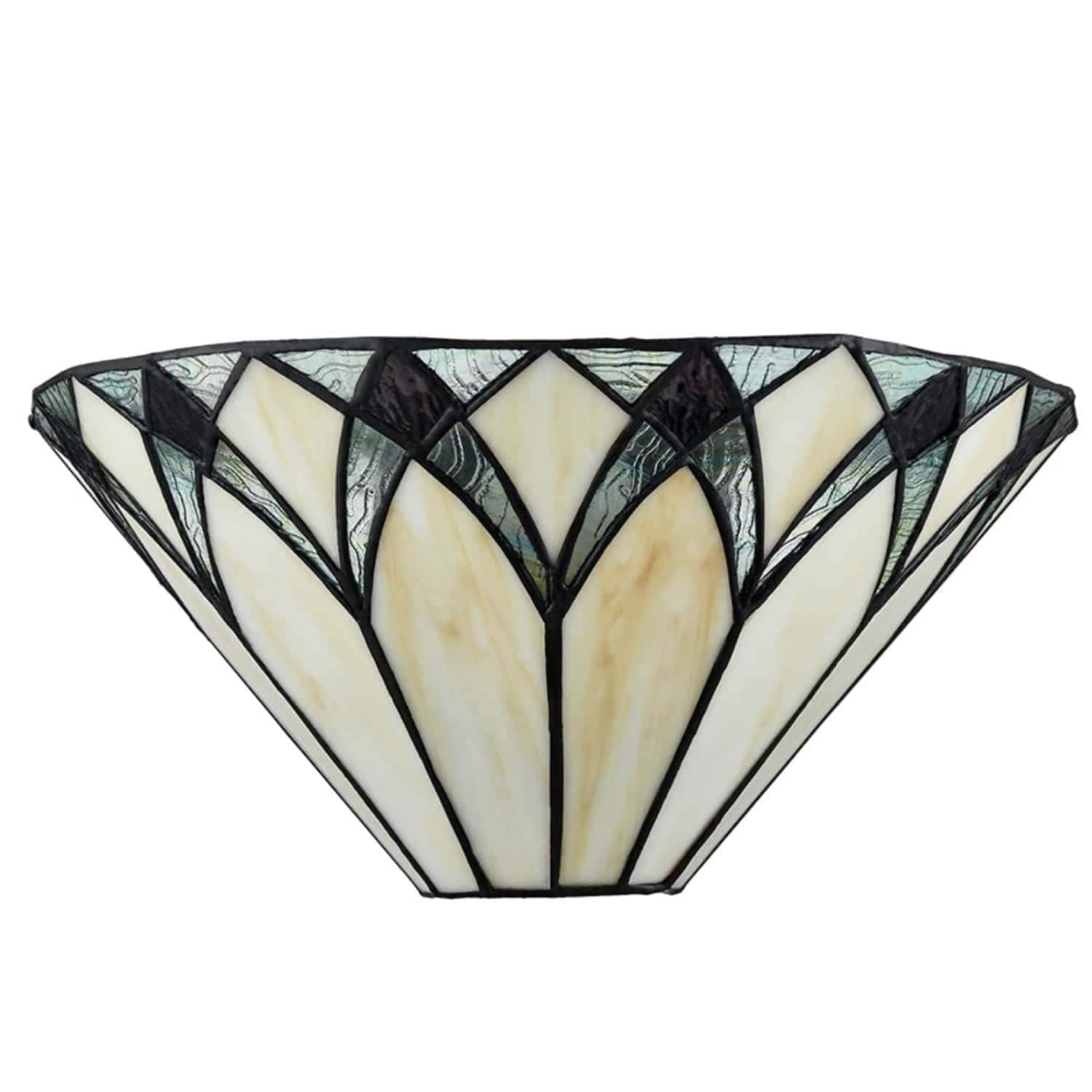 Tiffany Style Black and Multicolor Stained Glass Wall Sconce