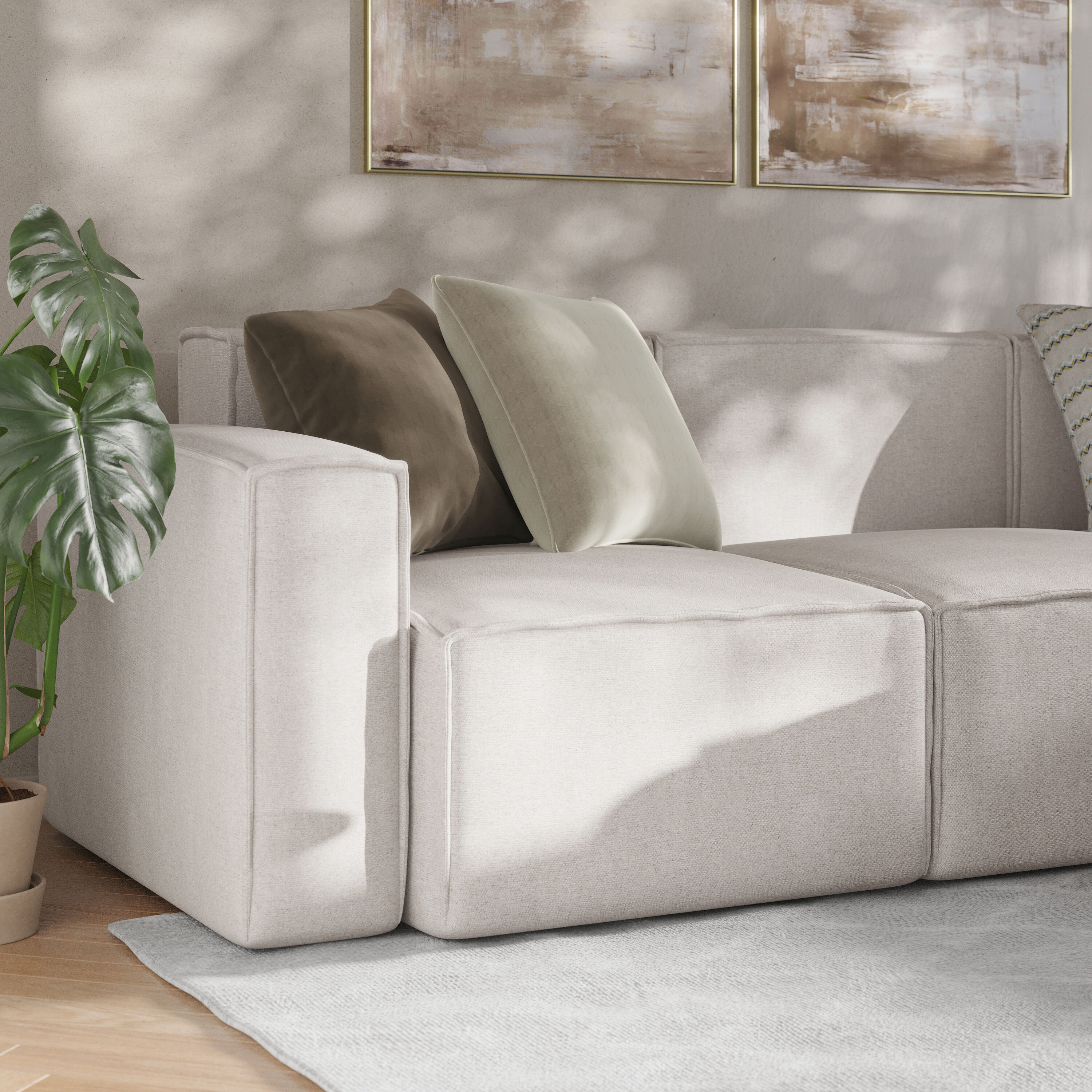 Flash Furniture 196861134876 Bridgetown Modern Cream Accent Chair
