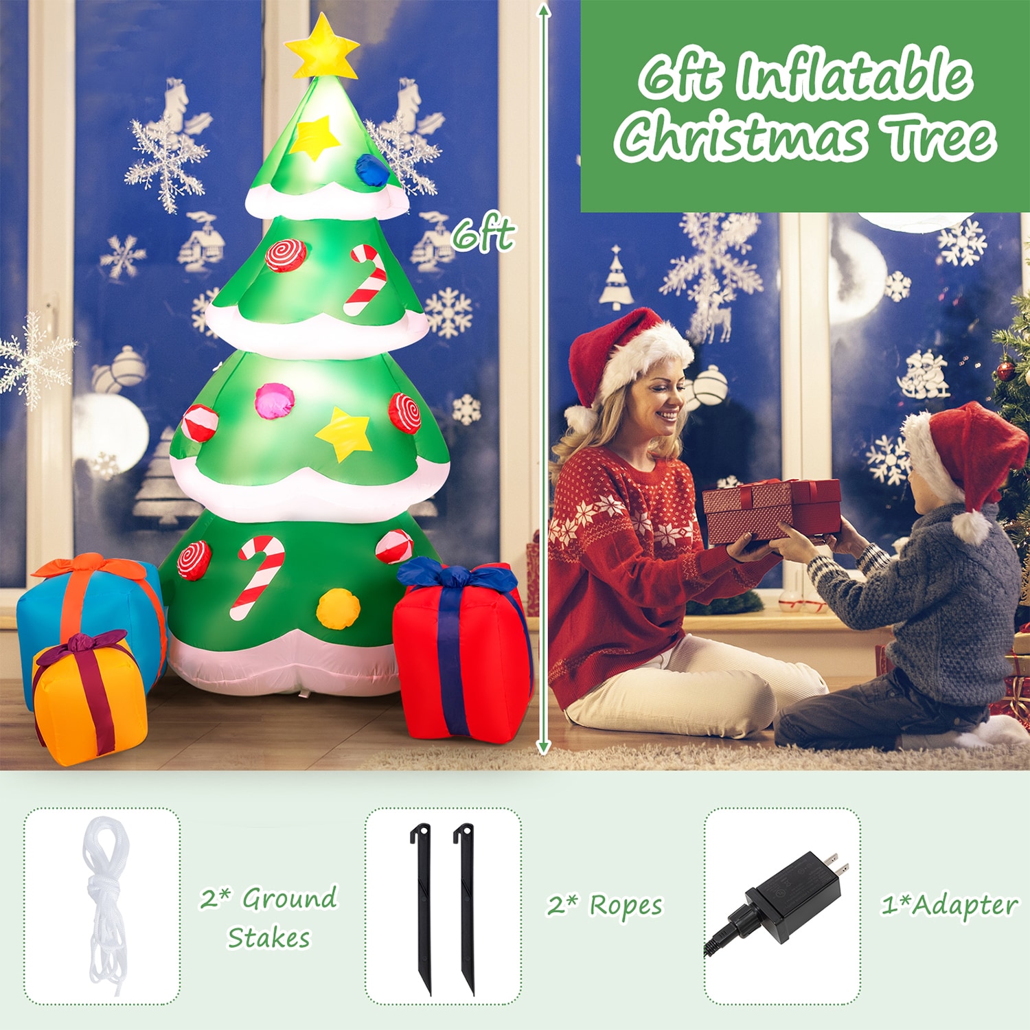 WELLFOR HYZ22758US Christmas-Inflatables - View #5
