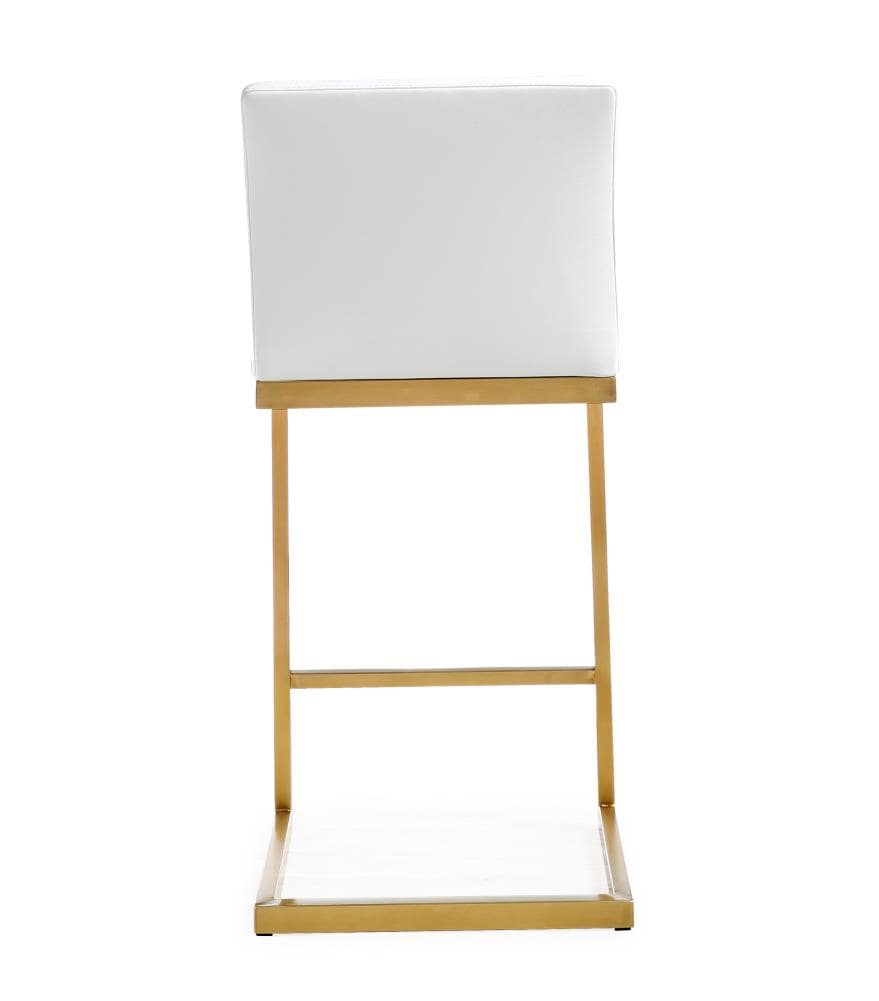 parma white gold steel counter stool