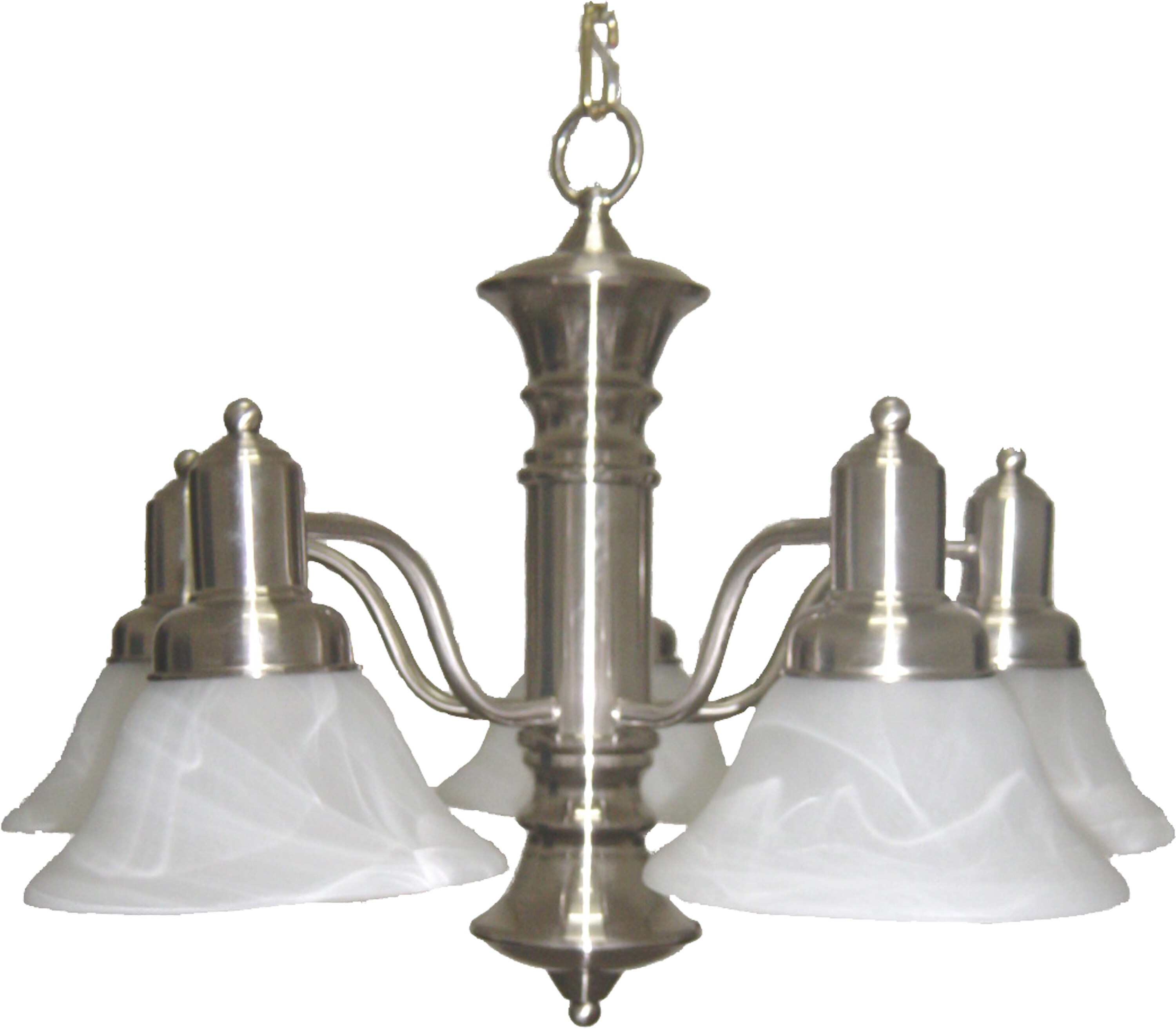 Maxim Lighting 20325MRSN Newburg 5 -Light Satin Nickel Transitional For Use in Bedrooms, Dining Rooms, Foyers, Kitchens, Living Rooms Chandelier
