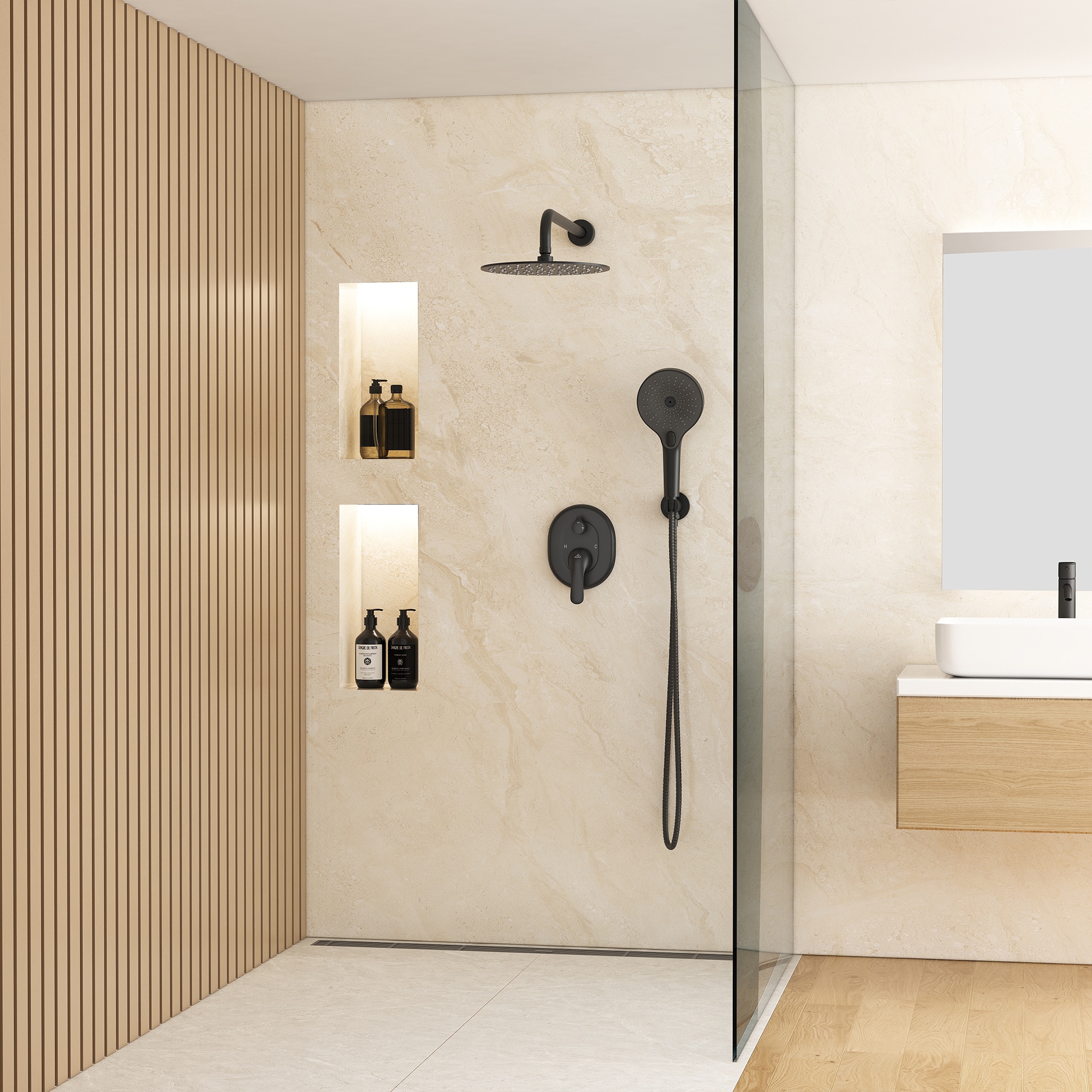 CASAINC CS3602-16BG Showerhead-Bar-Panels - View #3