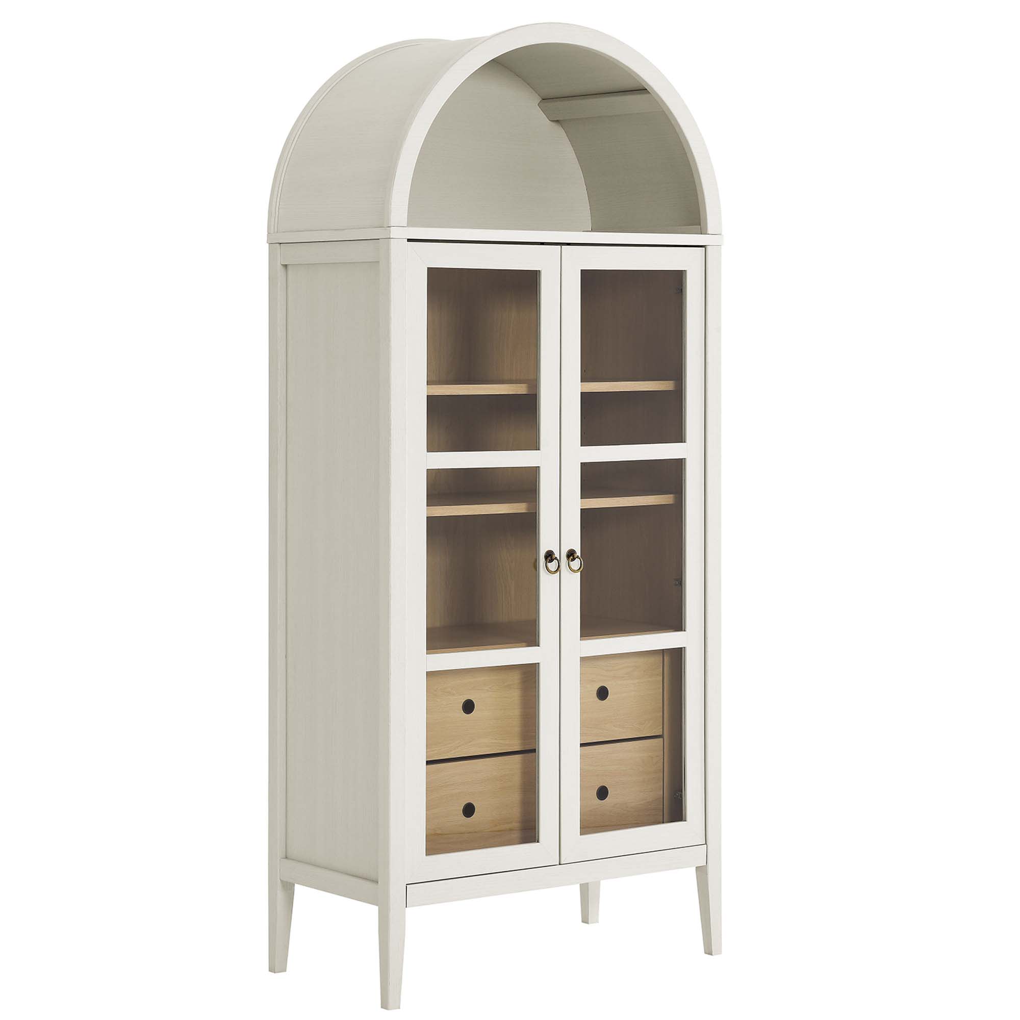 Modway Nolan Tall Arched Storage Display Cabinet in White Oak #EEI-6639-WHI-OAK