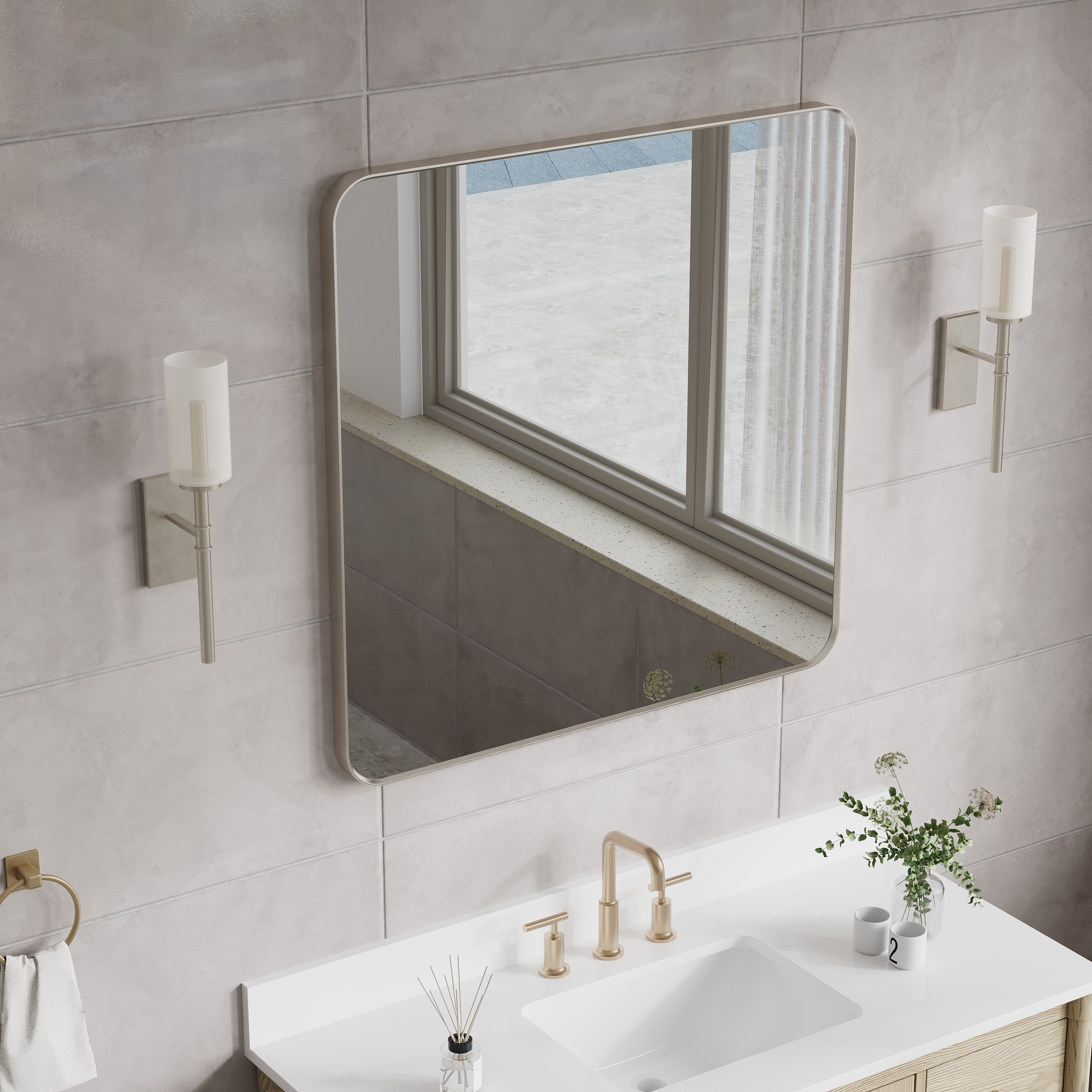 WELLFOR MD2432MR-WT Framed-Bath-Mirrors - View #11