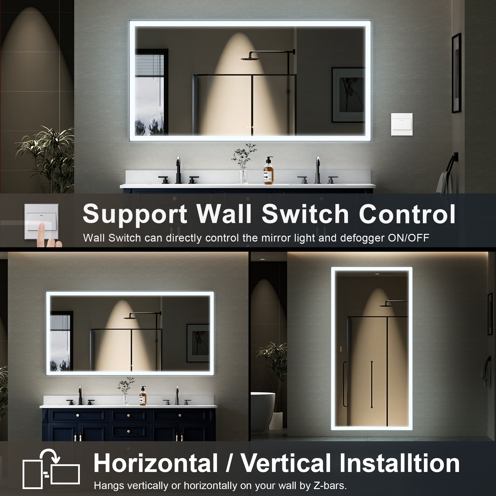 WELLFOR W5FM7236MB Framed-Bath-Mirrors - View #8