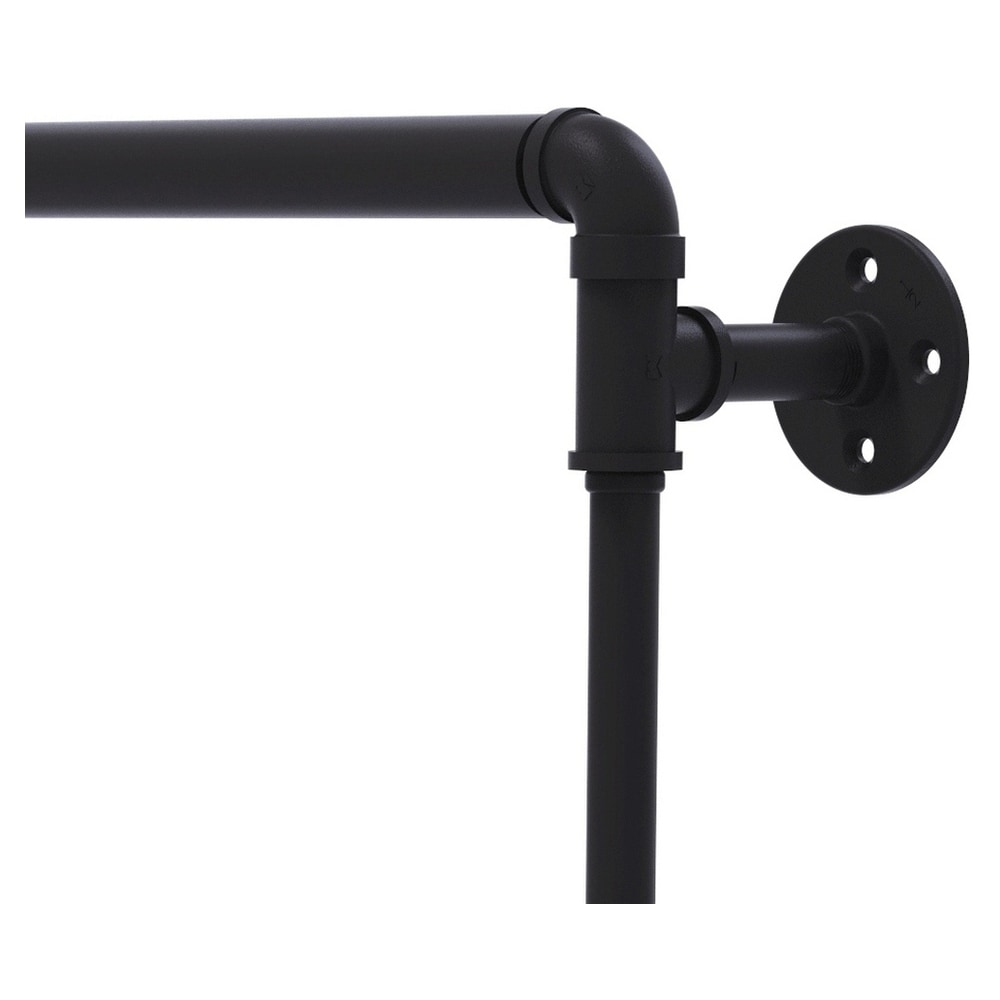 Allied Brass Pipeline 30-in double Matte Black Wall Mount Double Towel ...